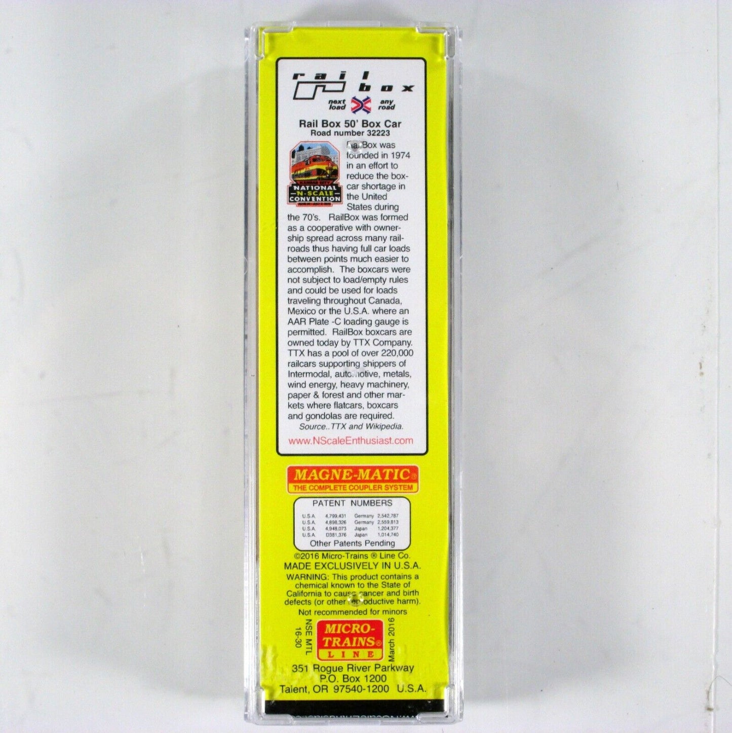 N Scale **RAILBOX GRAFFITI** Box Car #32223- Micro Trains NSE MTL 16-30 *RARE*