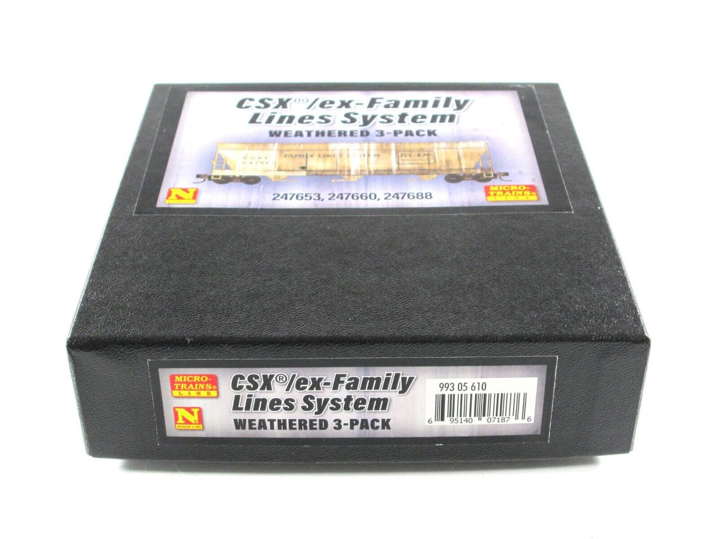 N Scale **CSX / ex-FAMILY LINES** Weathered Hopper 3-Set - Micro Trains 99305610