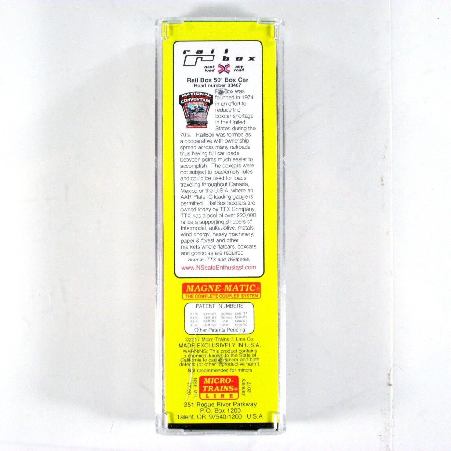 N Scale **RAILBOX GRAFFITI** Box Car #33407 - Micro Trains NSE MTL 17-90 *RARE*