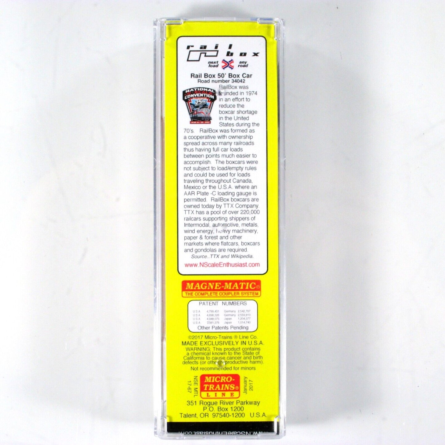 N Scale **RAILBOX GRAFFITI** Box Car #34042 - Micro Trains NSE MTL 17-67 *RARE*