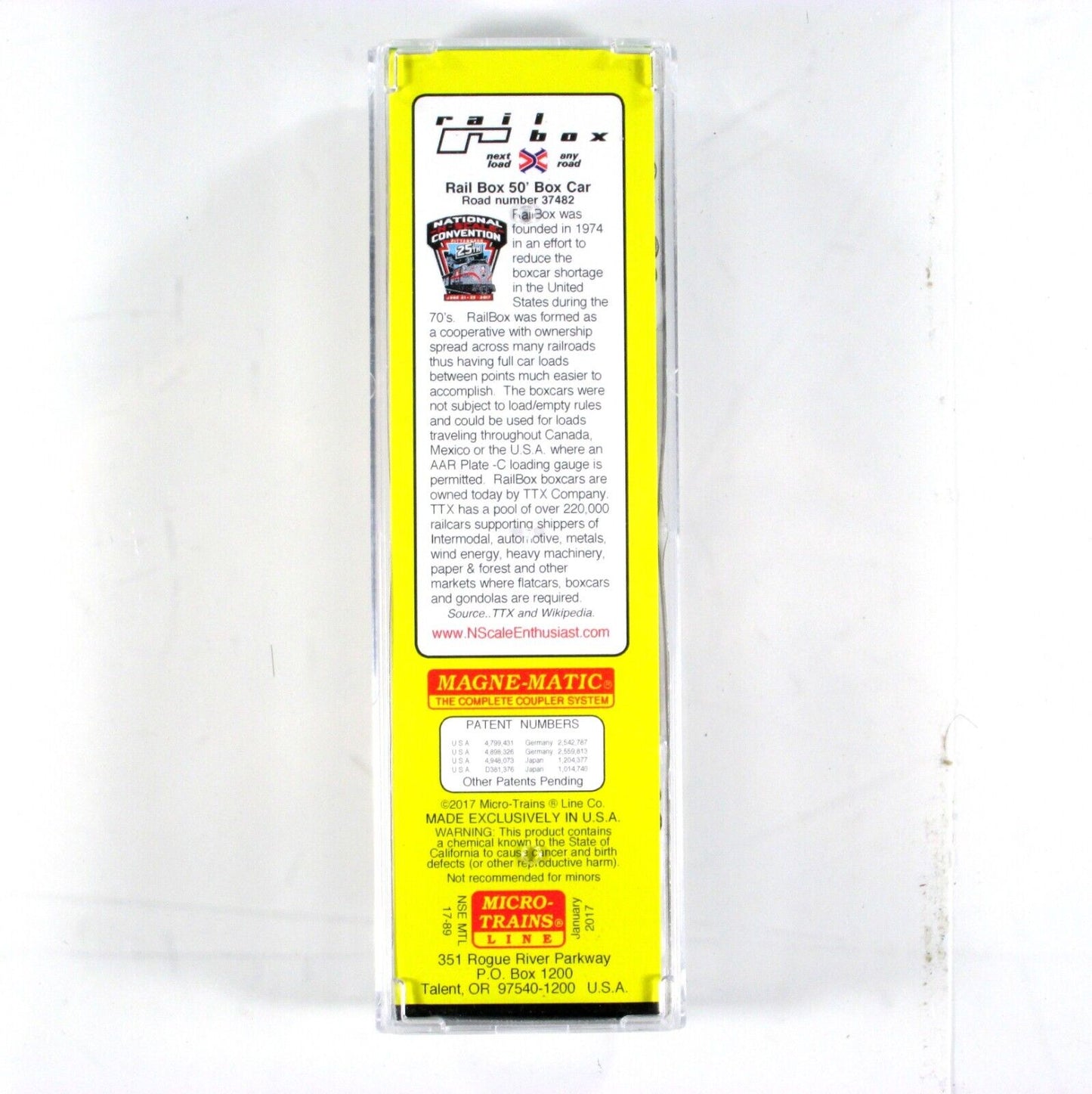 N Scale **RAILBOX GRAFFITI** Box Car #37482 - Micro Trains NSE MTL 17-89 *RARE*
