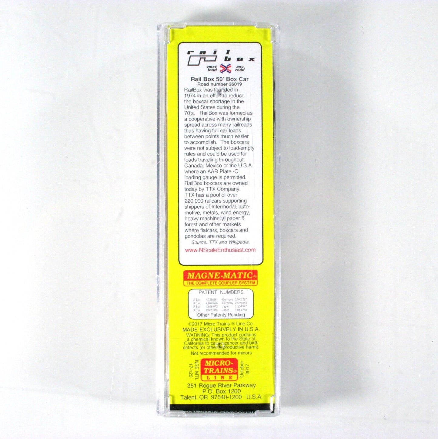 N Scale **RAILBOX GRAFFITI** Box Car #36019 - Micro Trains NSE MTL 17-123 *RARE*