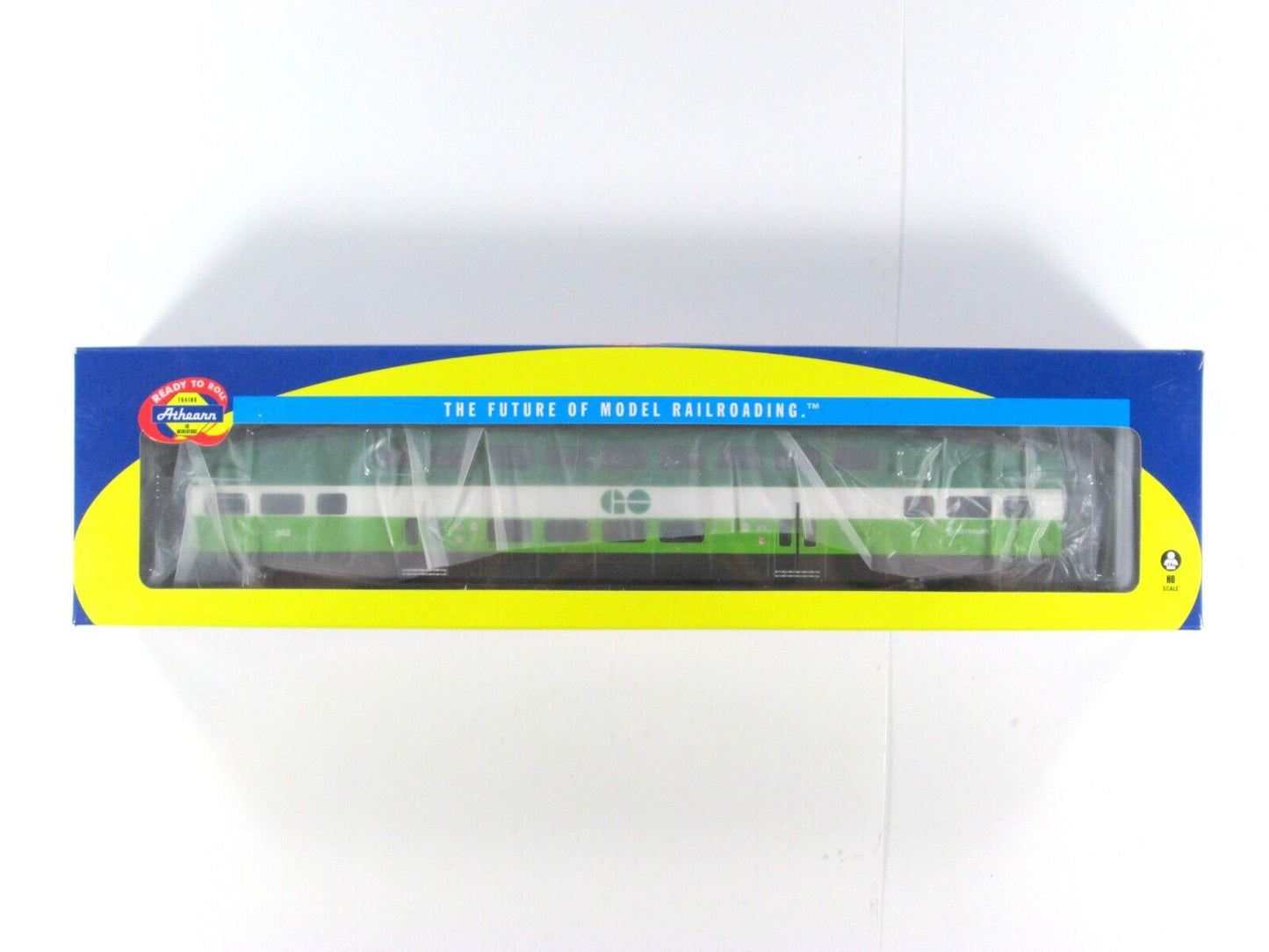 HO Scale GO TRANSIT BOMBARDIER Bi-Level Passenger Control Car #302 Athearn 25958