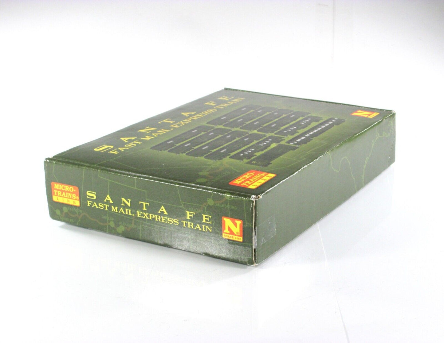N Scale SANTA FE Fast Mail Express Passenger Train 12-Car Set ----- Micro Trains