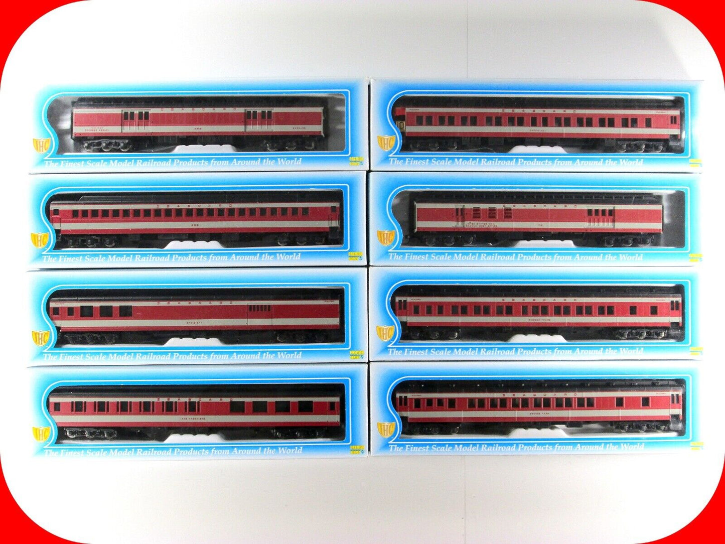 HO Scale SEABOARD *ORANGE BLOSSOM SPECIAL* Passenger Car 8-Pack Set -- IHC 49608