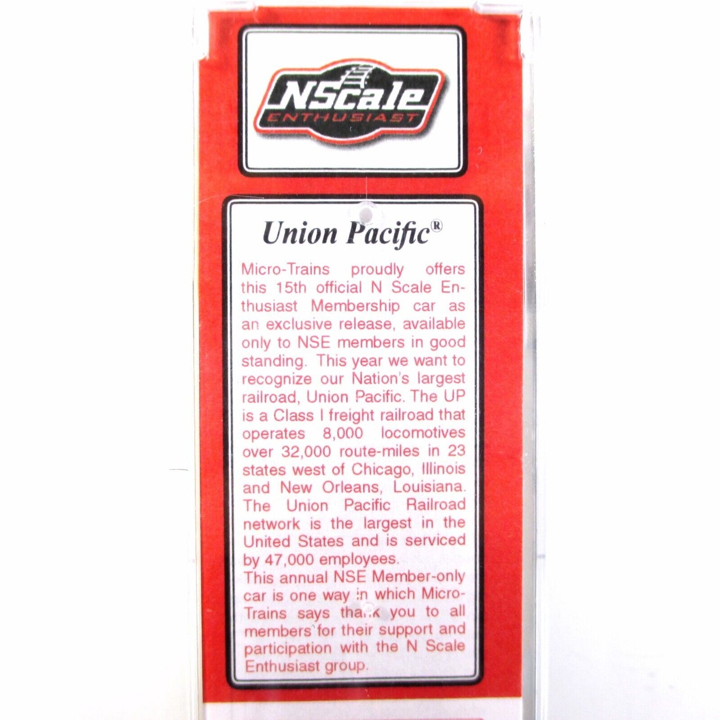 N Scale UNION PACIFIC 50' Box Car #62415, US Flag --- Micro Trains MTL NSE 15-01