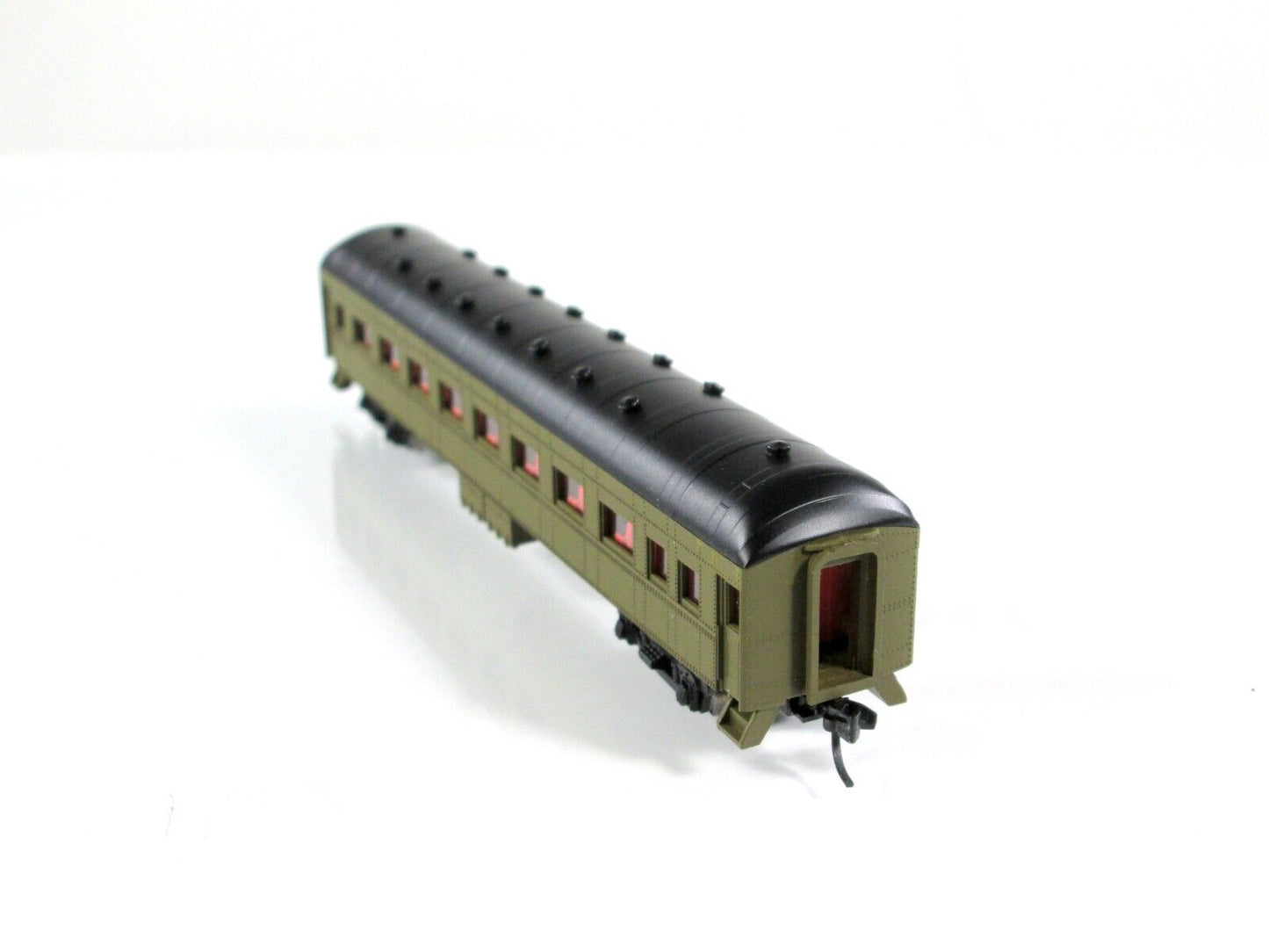 N Scale Harriman Coach - Dark Olive, Unlettered/Undecorated - WHEELS of TIME 336