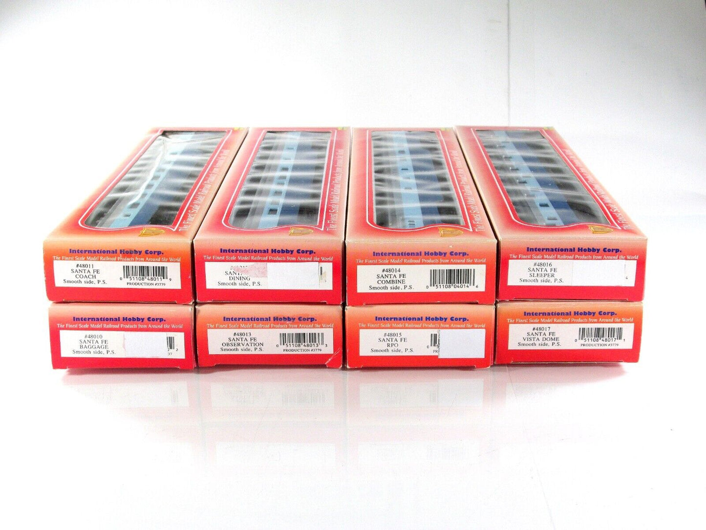 HO Scale SANTA FE *BLUE GOOSE* Passenger Car 8-Pack Set - IHC 48018 **RARE