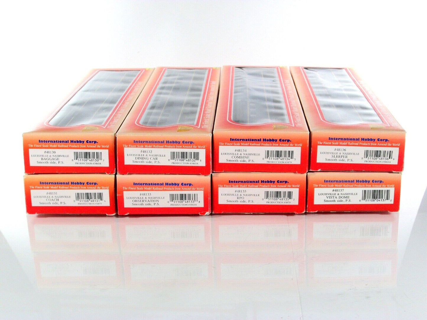 HO Scale LOUISVILLE NASHVILLE Passenger 8-Car Set - IHC 48138 **Knuckle Couplers