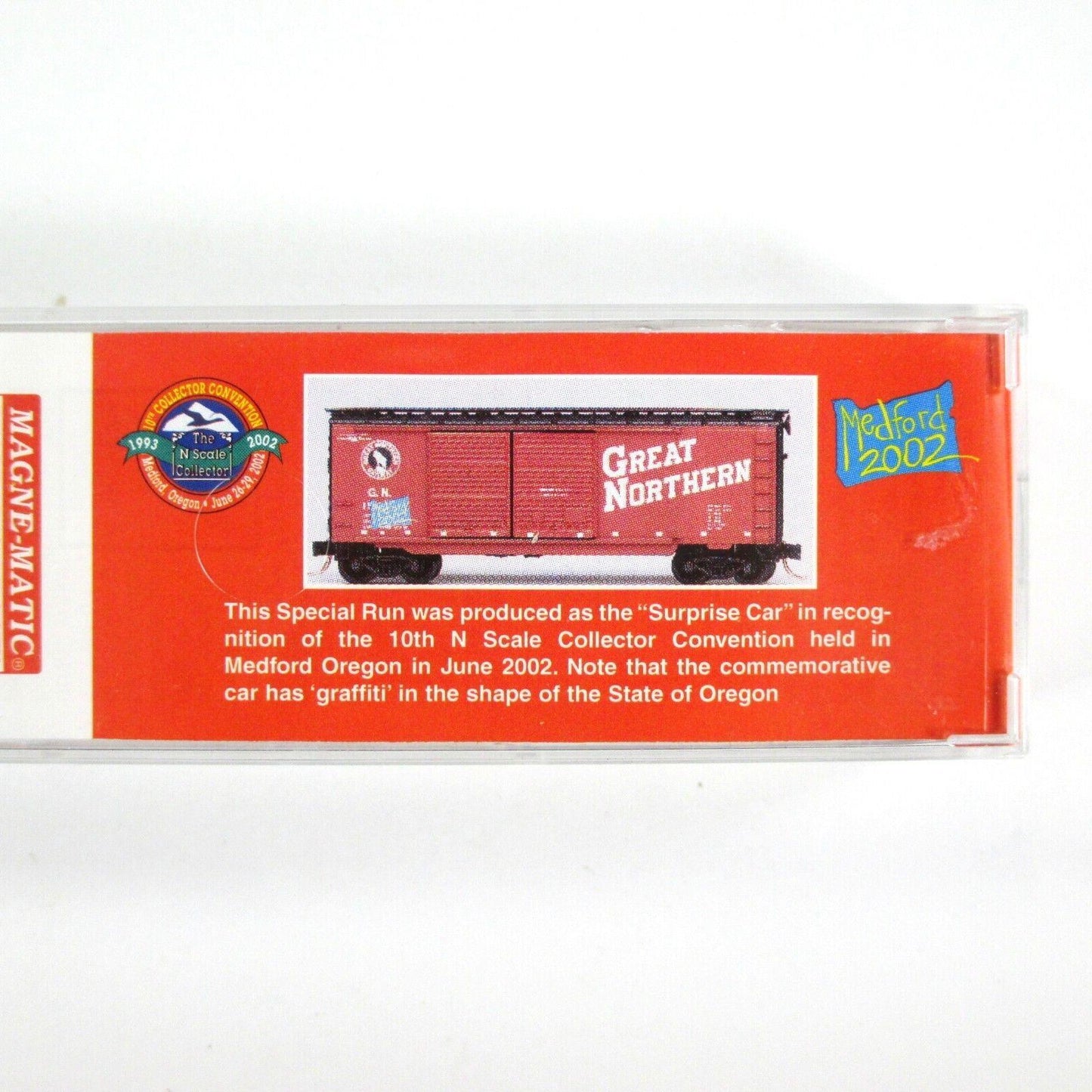 N Scale **Great Northern MEDFORD 2002** Graffiti Box Car -- Micro Trains Special
