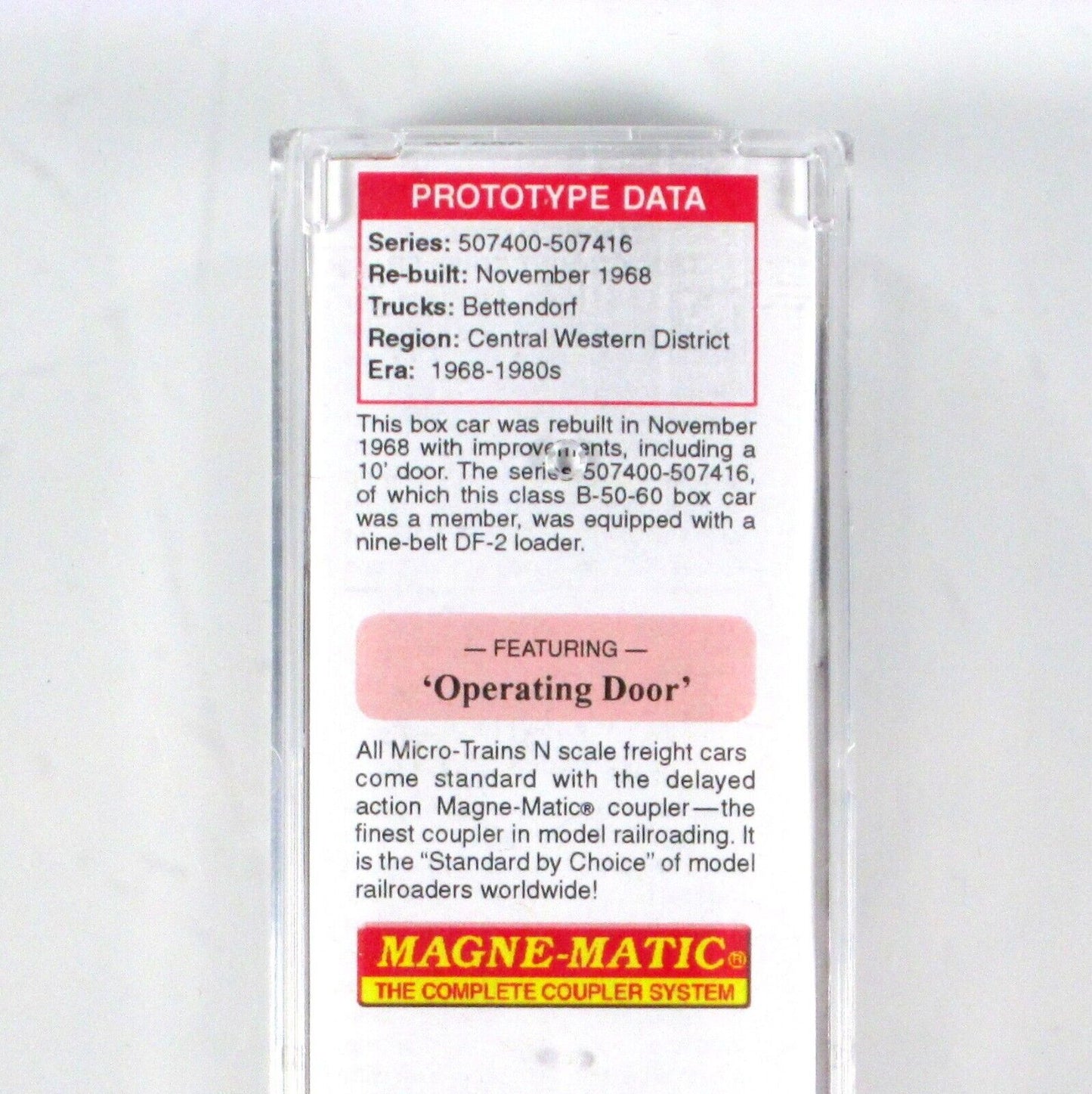 N Scale **UNION PACIFIC** Weathered Box Car, UP #507416 -- Micro Trains 07752050