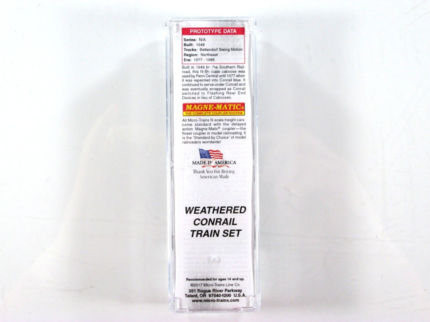 N Scale **CONRAIL** Weathered Bay Window Caboose, #18435 - Micro Trains 13055020