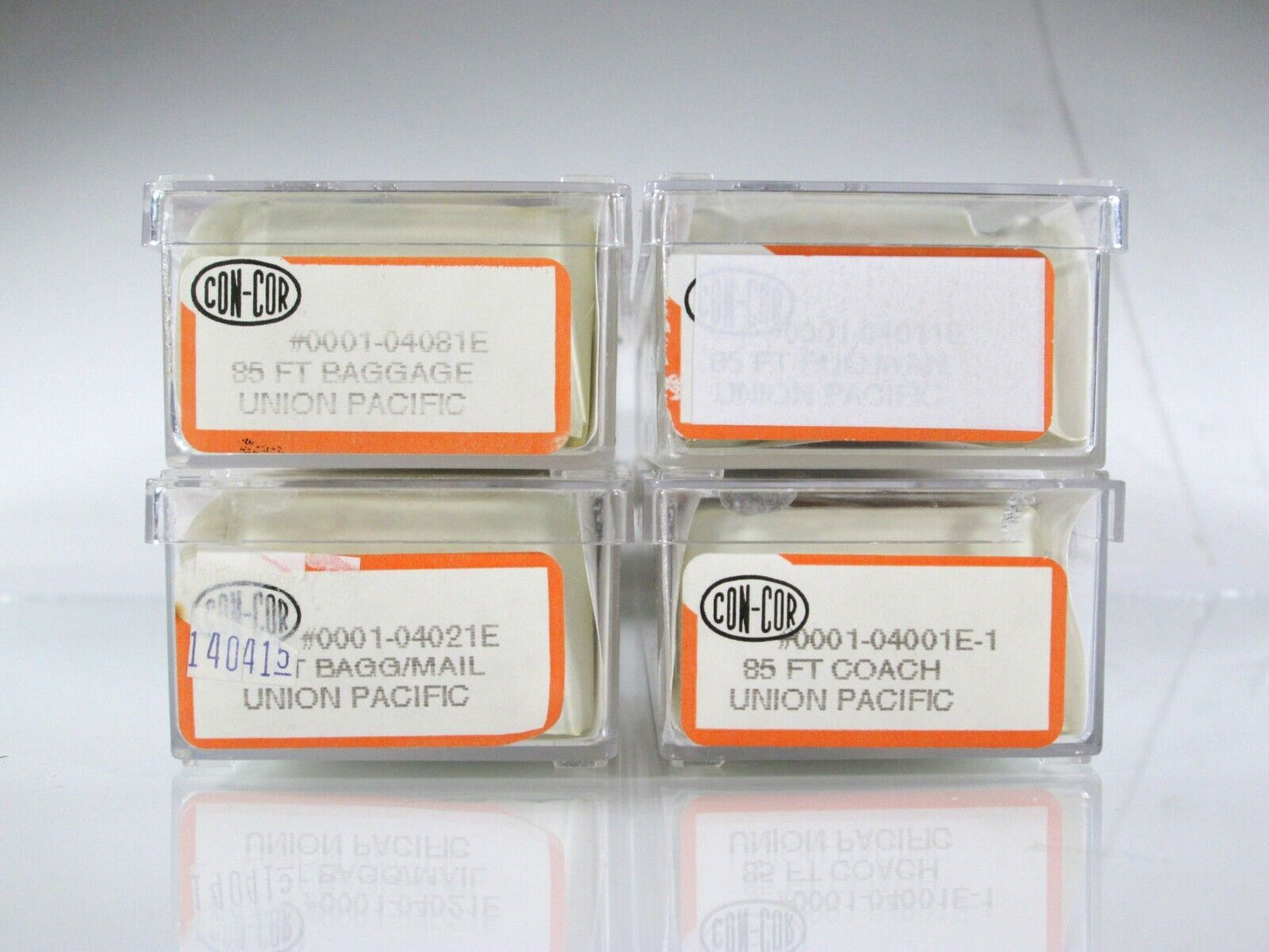 N Scale UNION PACIFIC Lightweight Smoothside Passenger Car 4-Pack Set -- Con-Cor