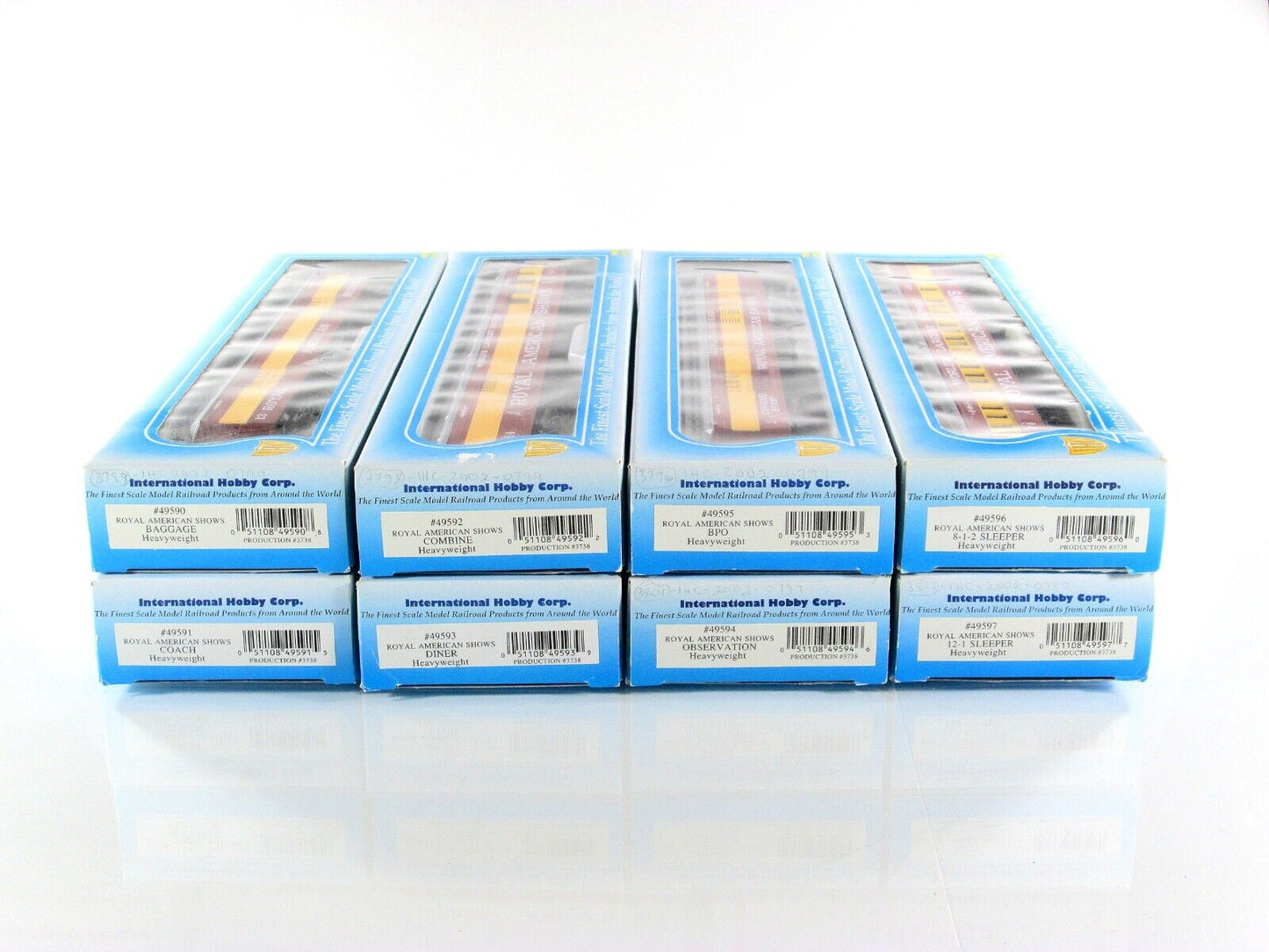 HO Scale ROYAL AMERICAN SHOWS *CIRCUS* Heavyweight Passenger 8-Car Set IHC 49598