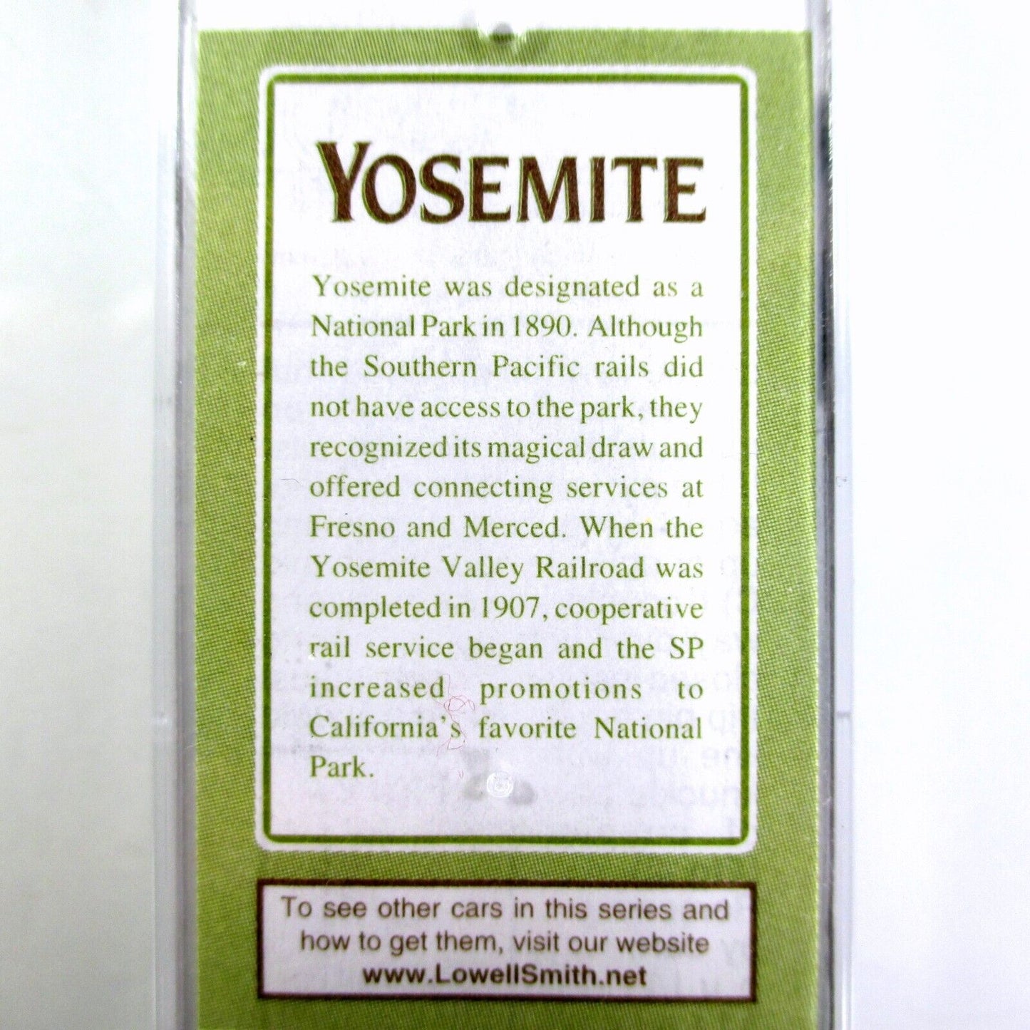N Scale **YOSEMITE** National Park, SP 160311 -Micro Trains, Lowell Smith *RARE