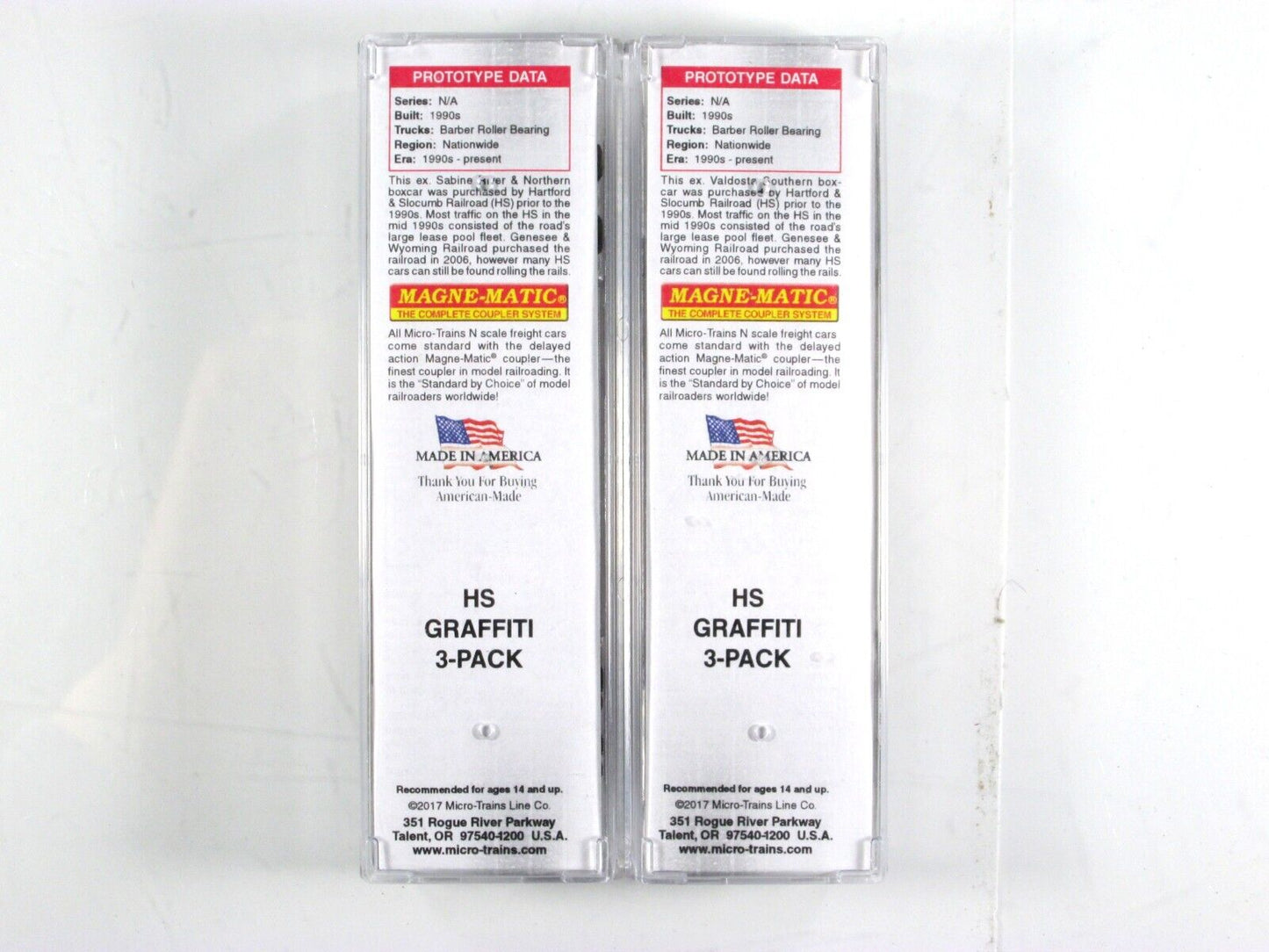 N Scale **HS - HARTFORD & SLOCUMB** Graffiti Box Car Set - Micro Trains 99305370