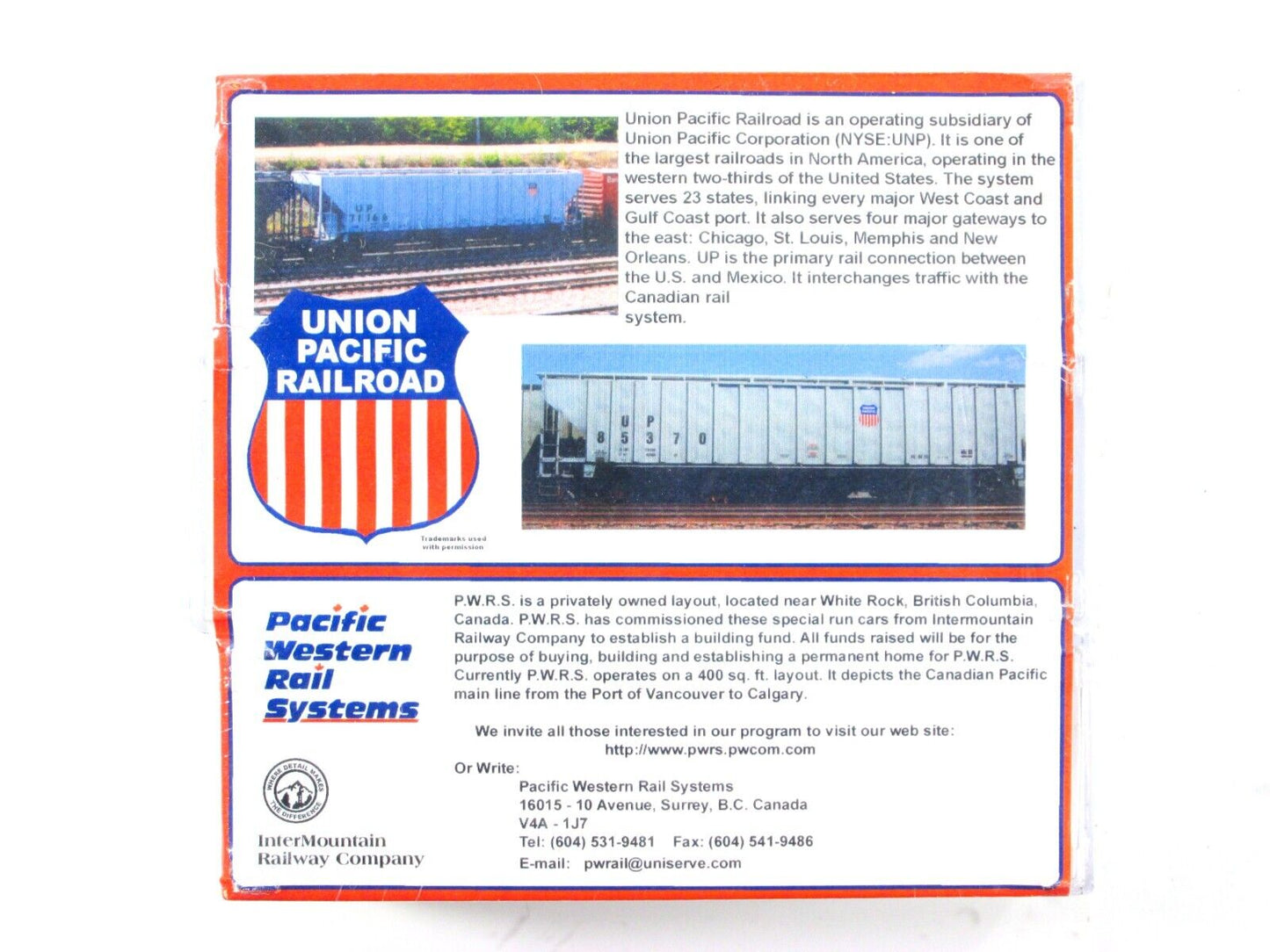 N Scale UNION PACIFIC Hopper 3-Car Set 2 - Intermountain PWRS Special Run *RARE*