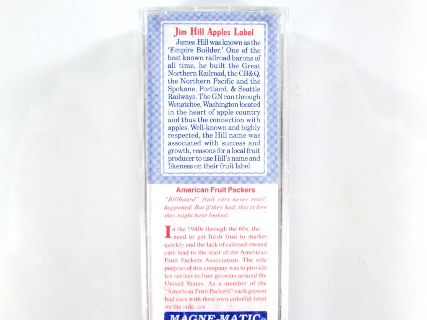 N Scale *JIM HILL APPLES* Reefer #06, AFPX #10146 -Micro Trains, Lowell Smith