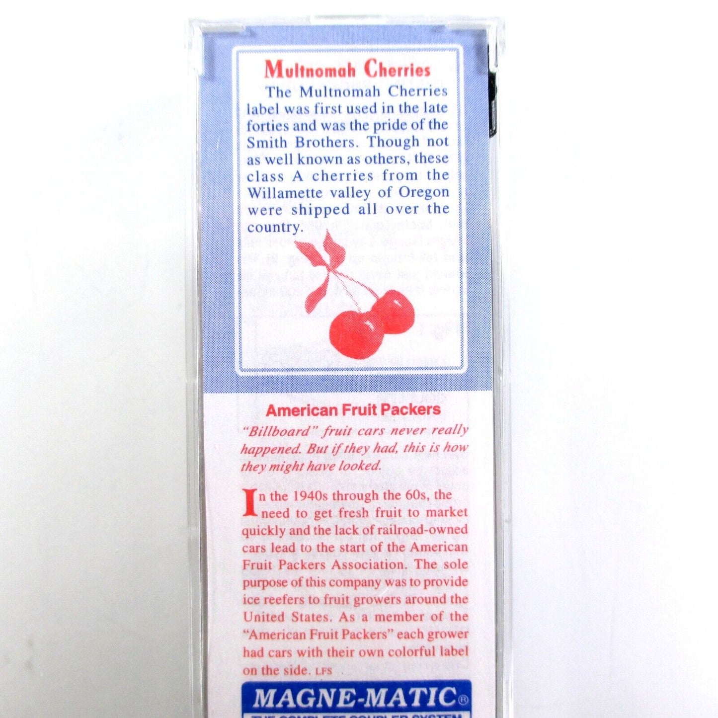 N Scale *MULTNOMAH CHERRIES* Reefer 04, AFPX 11853 - Micro Trains, Lowell Smith