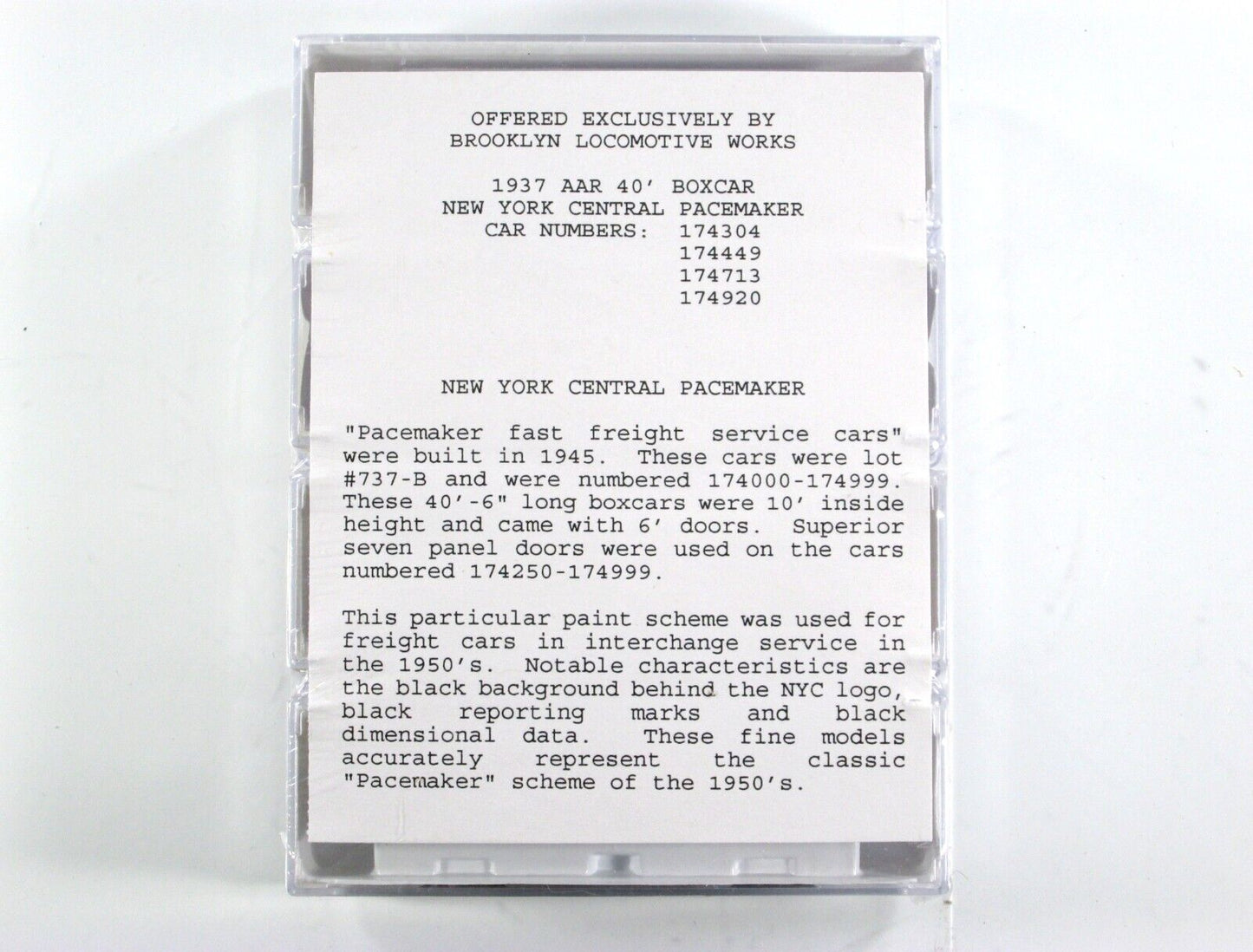 N Scale **NEW YORK CENTRAL SYSTEM Pacemaker** Box Car 4-Set -Intermountain / BLW