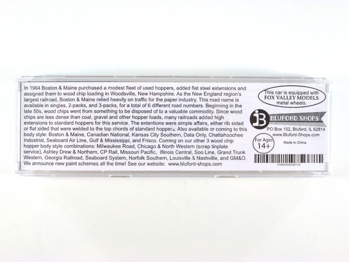 N Scale ***BOSTON & MAINE*** Woodchip Hopper 5-Pack Set w/ Loads - Bluford 16013
