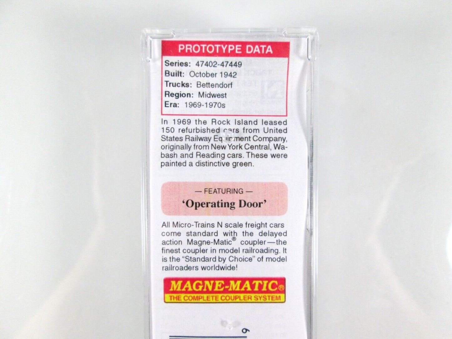 N Scale ***ROCK ISLAND*** Weathered 40' Box Car #47414 --- Micro Trains 02444270