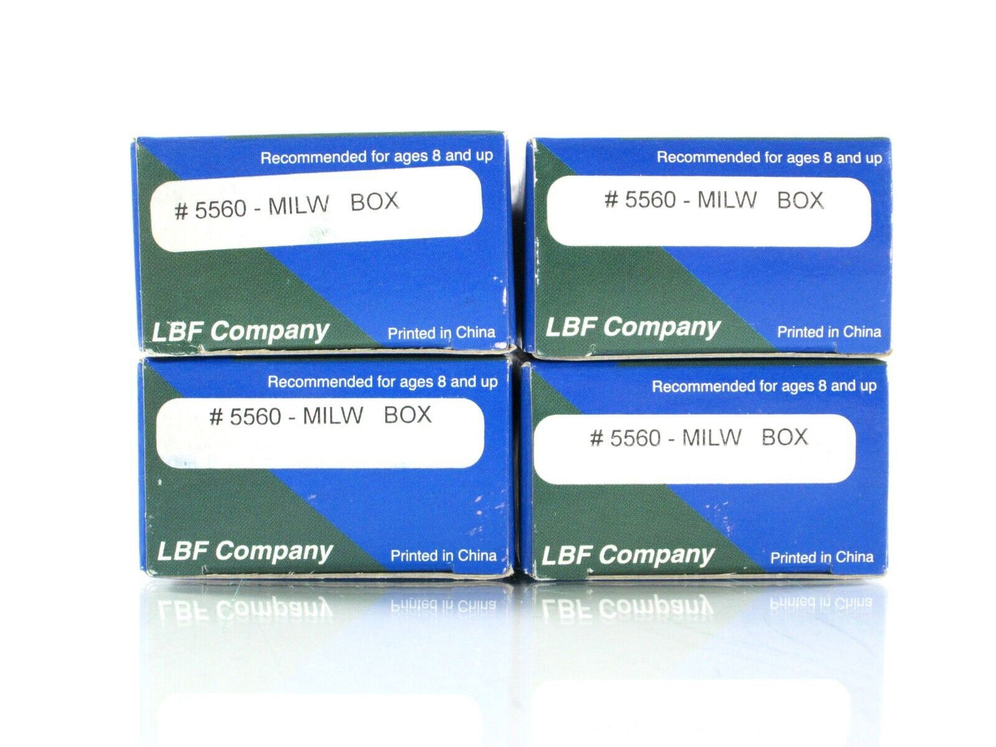 N Scale ***MILWAUKEE ROAD*** Excess Height Box Car 4-Pack -- LBF 5560, MTL Cplrs