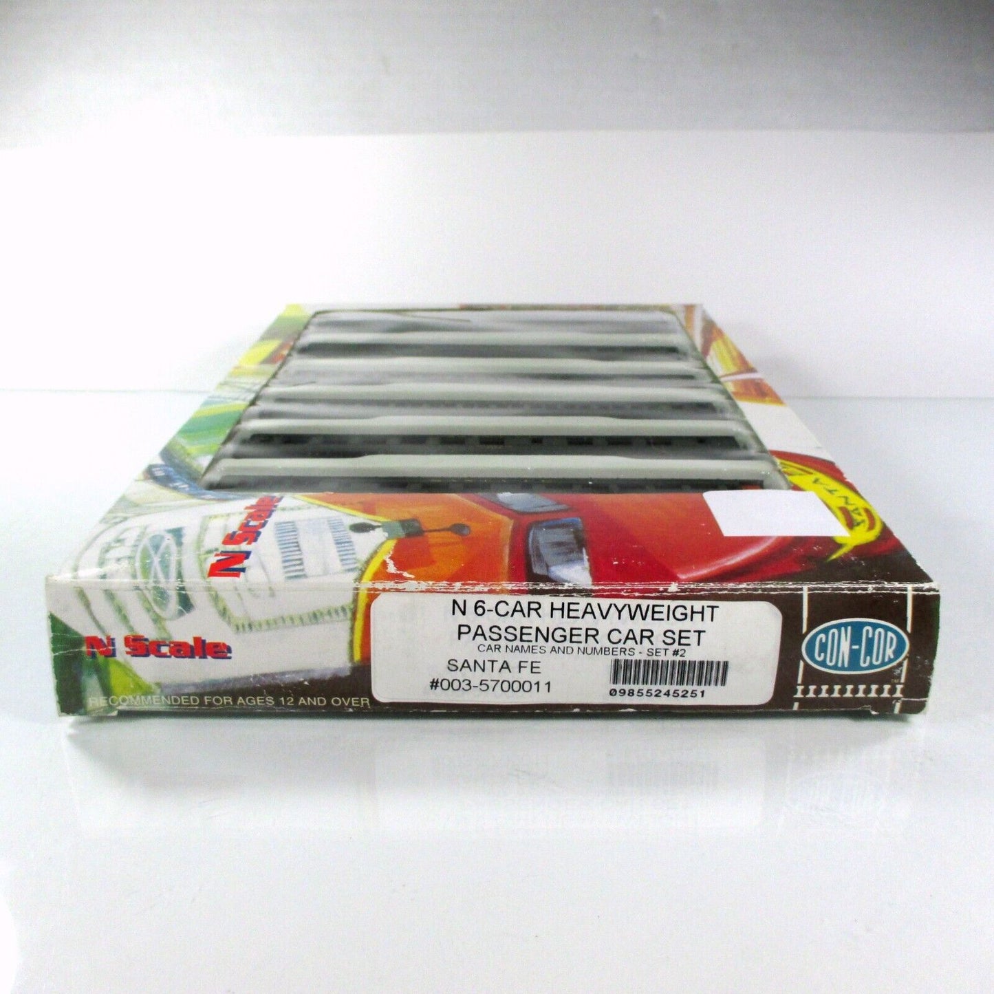 N Scale ***SANTA FE*** Heavyweight Passenger Car 6-Pack Set #2 - Con-Cor 5700011