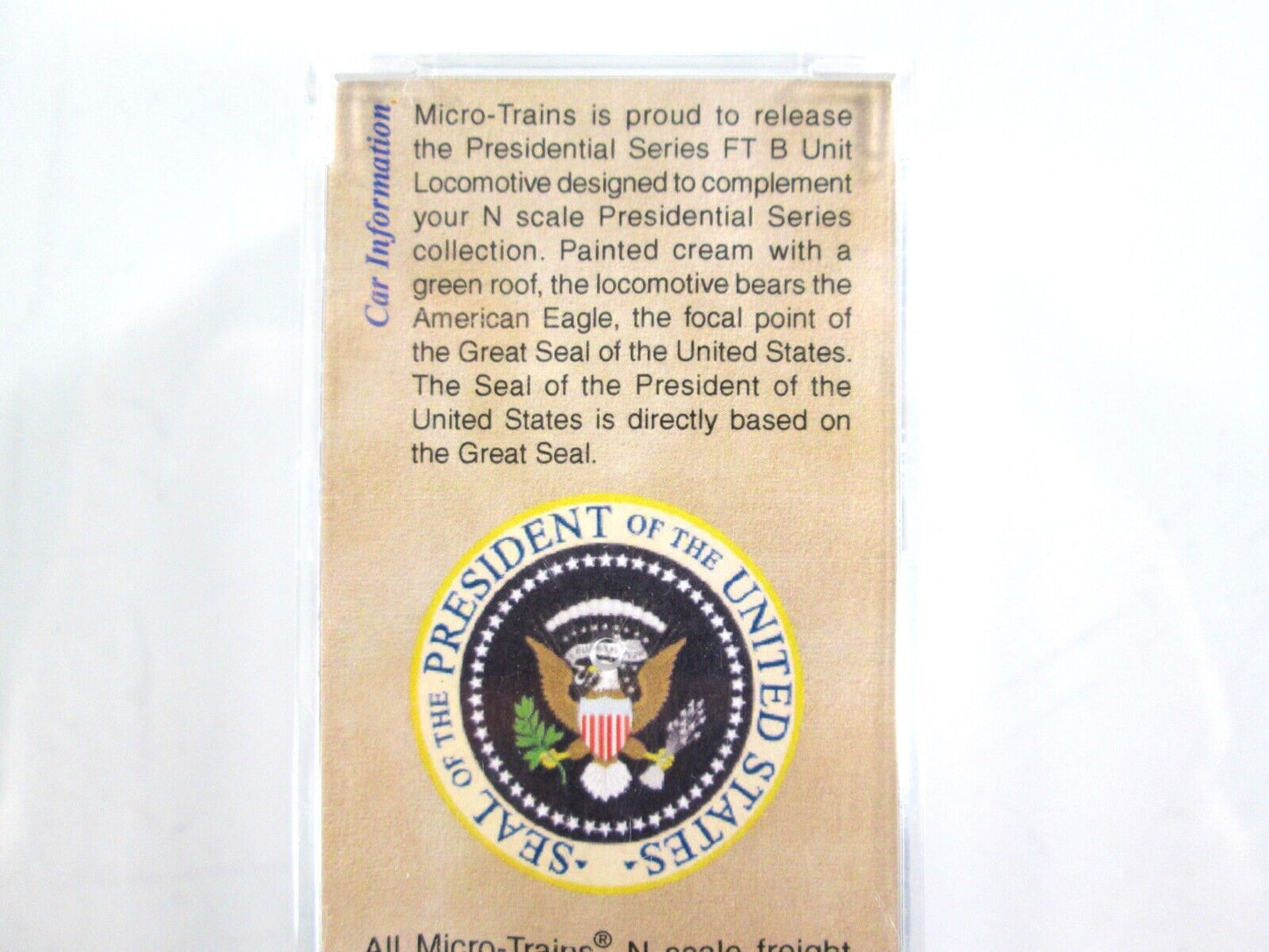 N Scale **PRESIDENTIAL** FT B Locomotive - Micro Trains 98702611 *DCC RDY **RARE