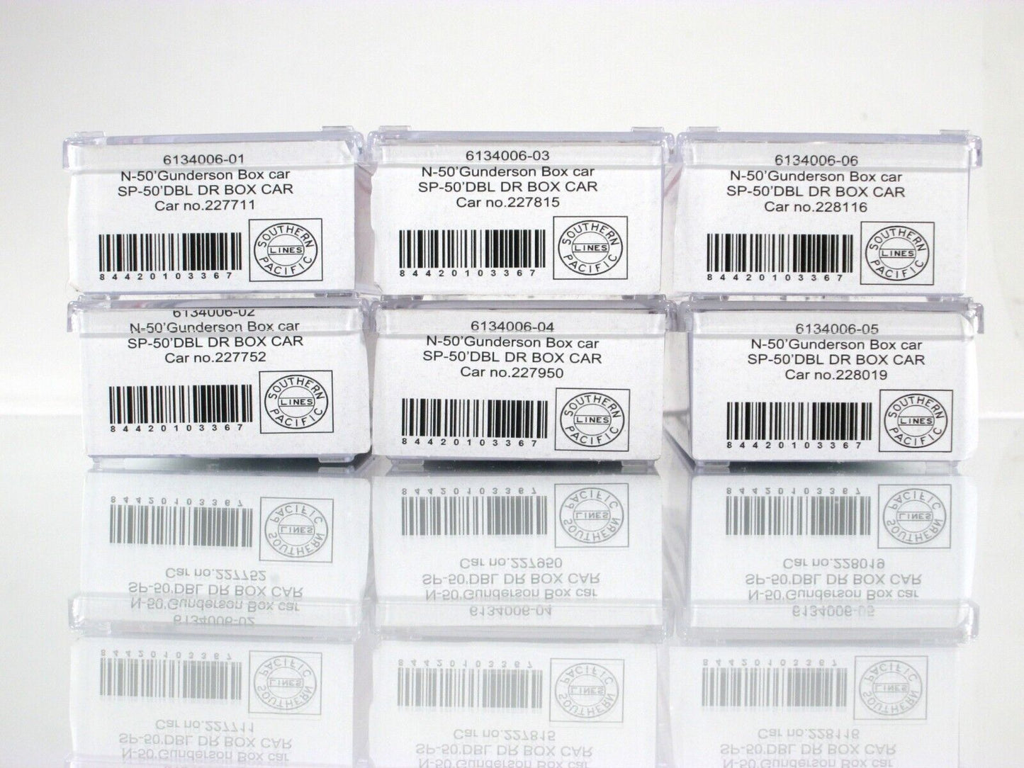 N Scale *SOUTHERN PACIFIC* 50' Hydra-Cushion Box Car 6-Set Intermountain 6134006