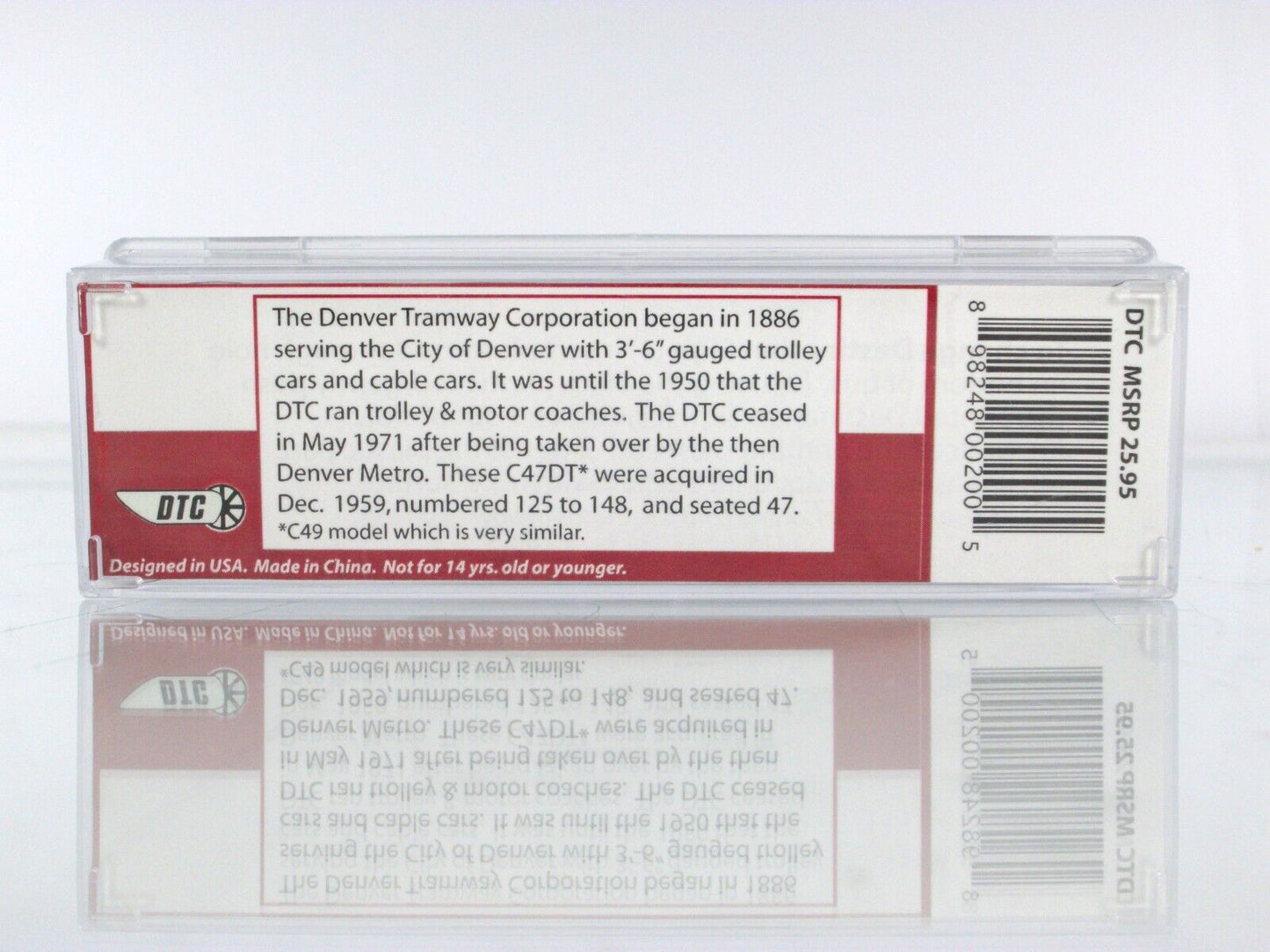 N Scale ***DENVER TRAMWAY*** Transit Motor Coach #125 - WHEELS of TIME 90522