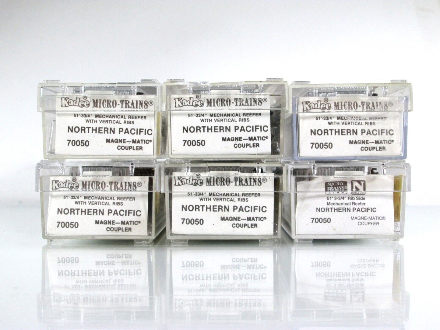 N Scale ***NORTHERN PACIFIC*** 51' Reefer 6-Pack Set -- Kadee Micro Trains 70052