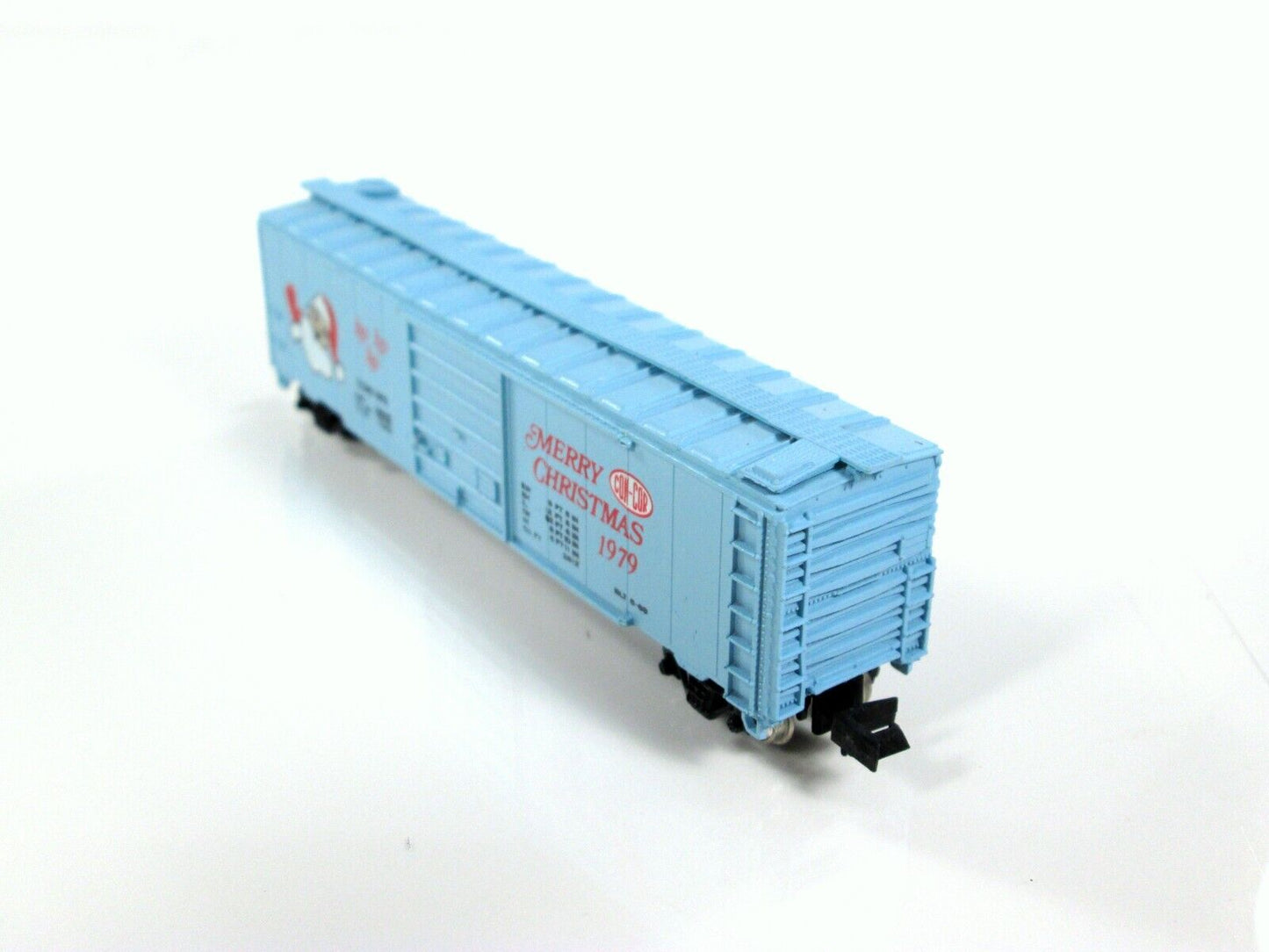 N Scale *MERRY CHRISTMAS* & Santa, Single Door 50' Box Car 1979 - Con-Cor 0N79XM