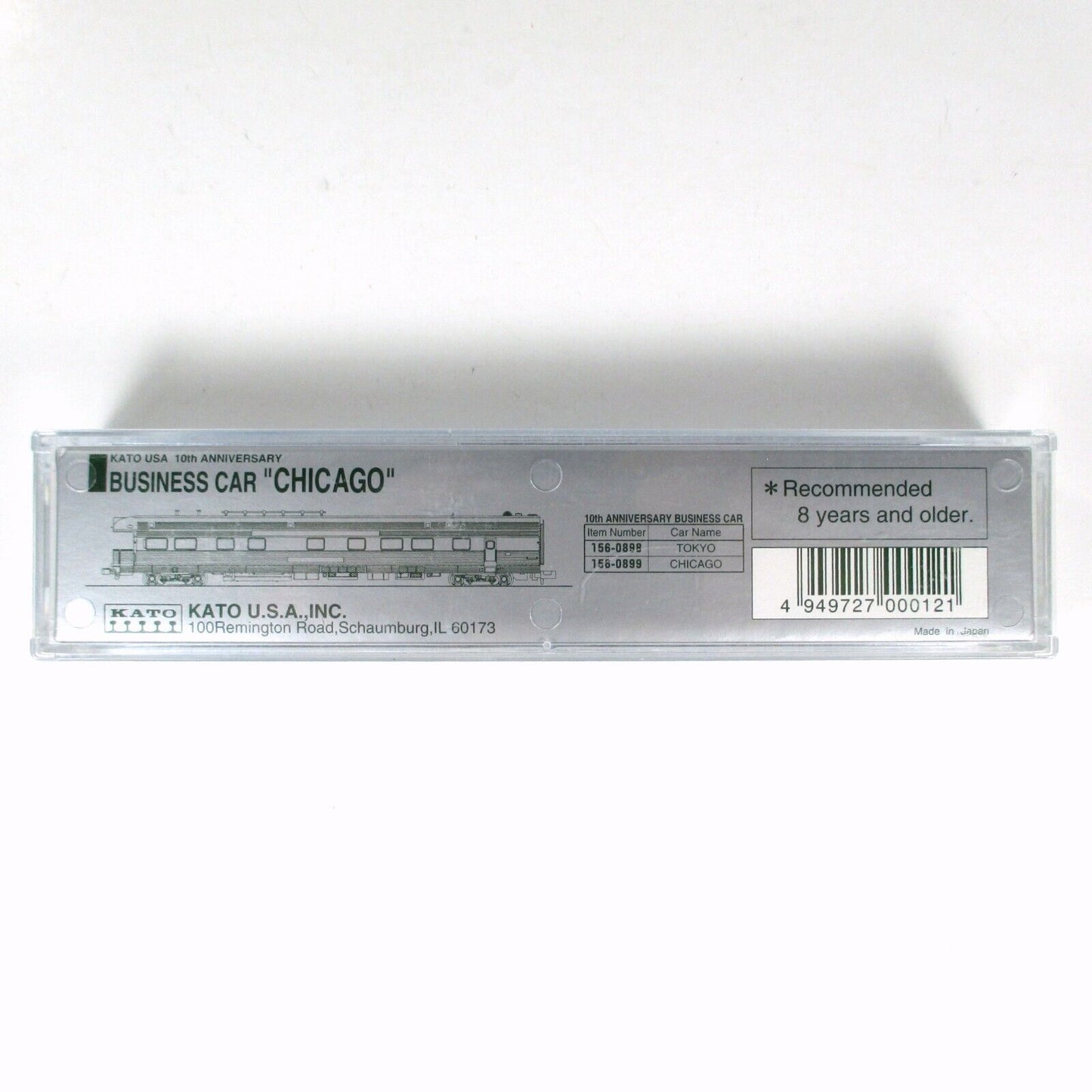 N Scale ***CHICAGO*** Business Passenger Observation Car - Kato 156-0899