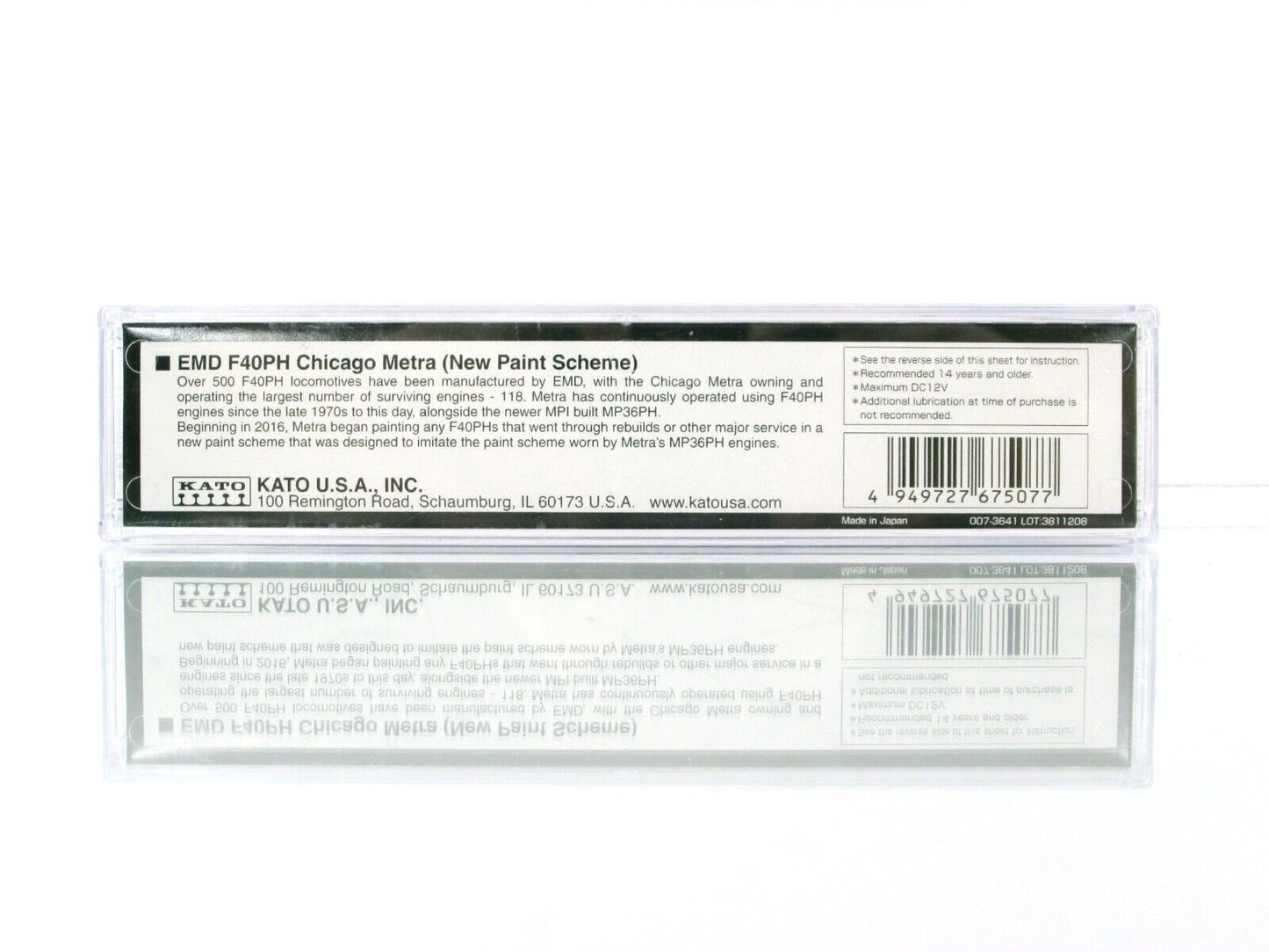 N Scale ***CHICAGO METRA*** EMD F40PH *Schaumburg* #181 -Kato 176-9106 **DCC Rdy