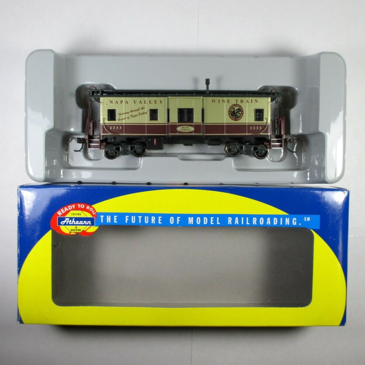 HO Scale *NAPA VALLEY* Railroad Bay Window Caboose *Petit Verdot* - Athearn 8509