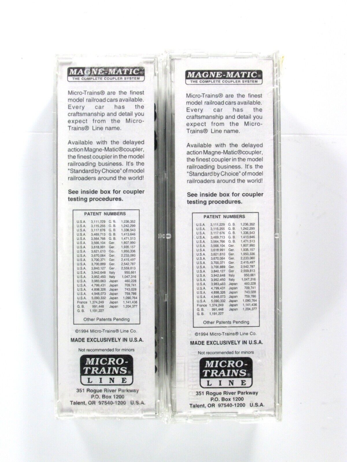 N Scale PALOS VERDES PACIFIC 50' 2-Box Car Set #6951 6952 - Micro Trains Special