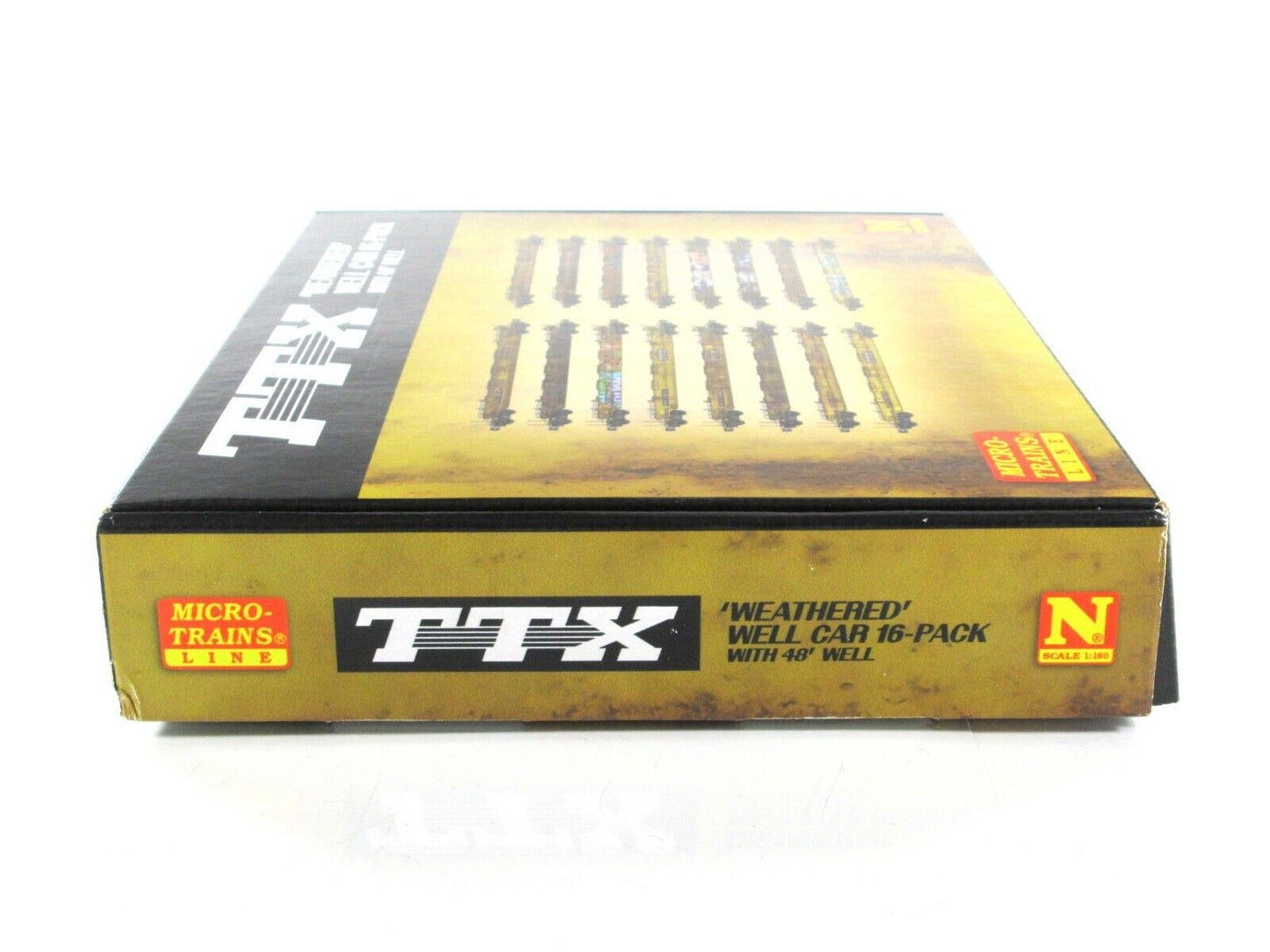 N Scale ***TTX*** Weathered Well Car 16-Pack Set 48' Well, Micro Trains 99301765