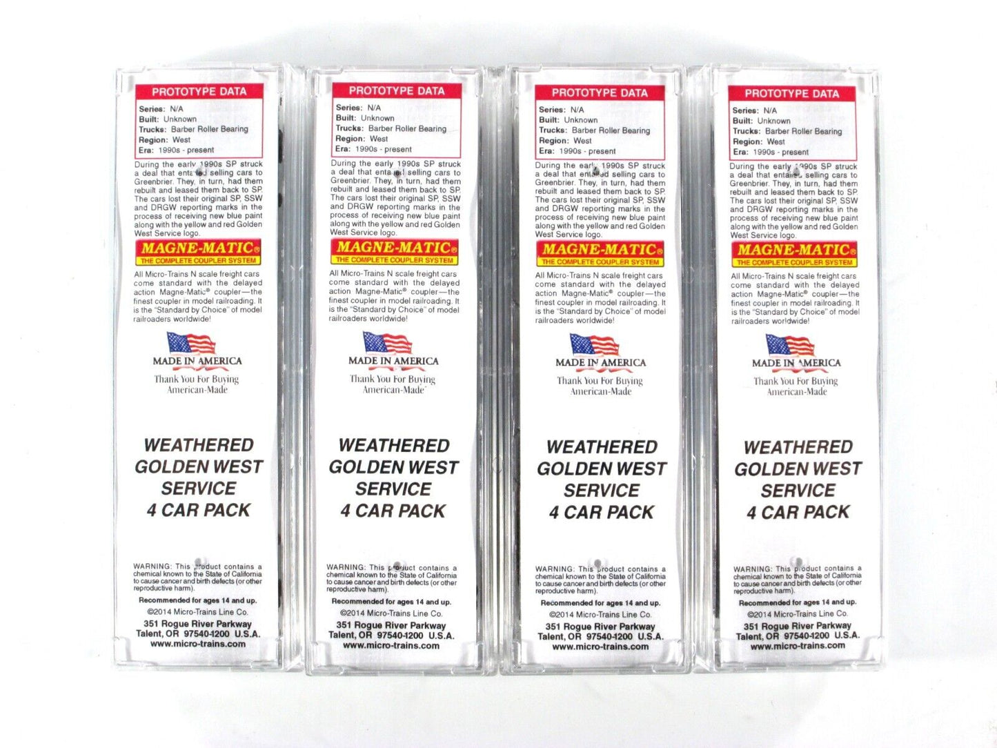 N Scale **GOLDEN WEST** Weathered & Graffiti Hopper Pack - Micro Trains 99305280