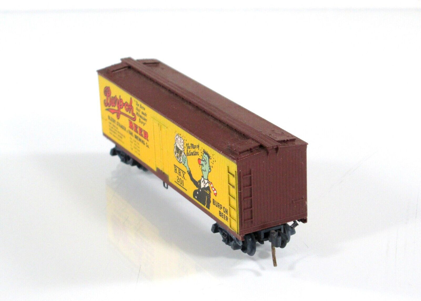 N Scale BURP-OH BEER 40' Wood Ice Reefer - BBX 201 -- Kadee Micro Trains 47100