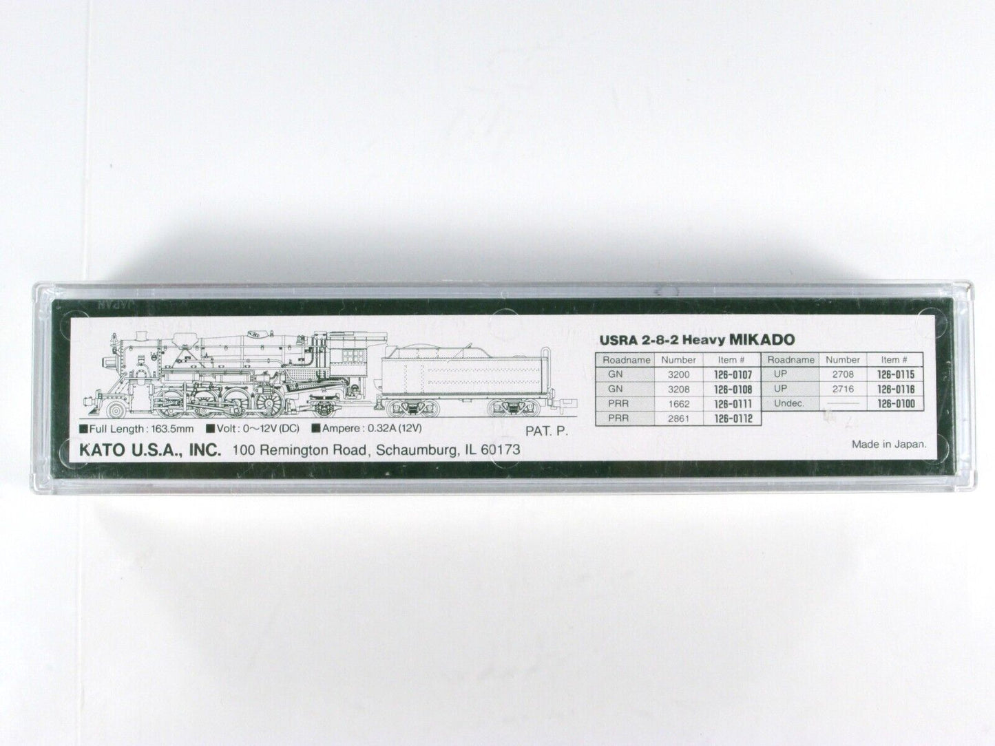 N Scale ***UNION PACIFIC*** HEAVY MIKADO 2-8-2 Locomotive #2708 -- Kato 126-0115