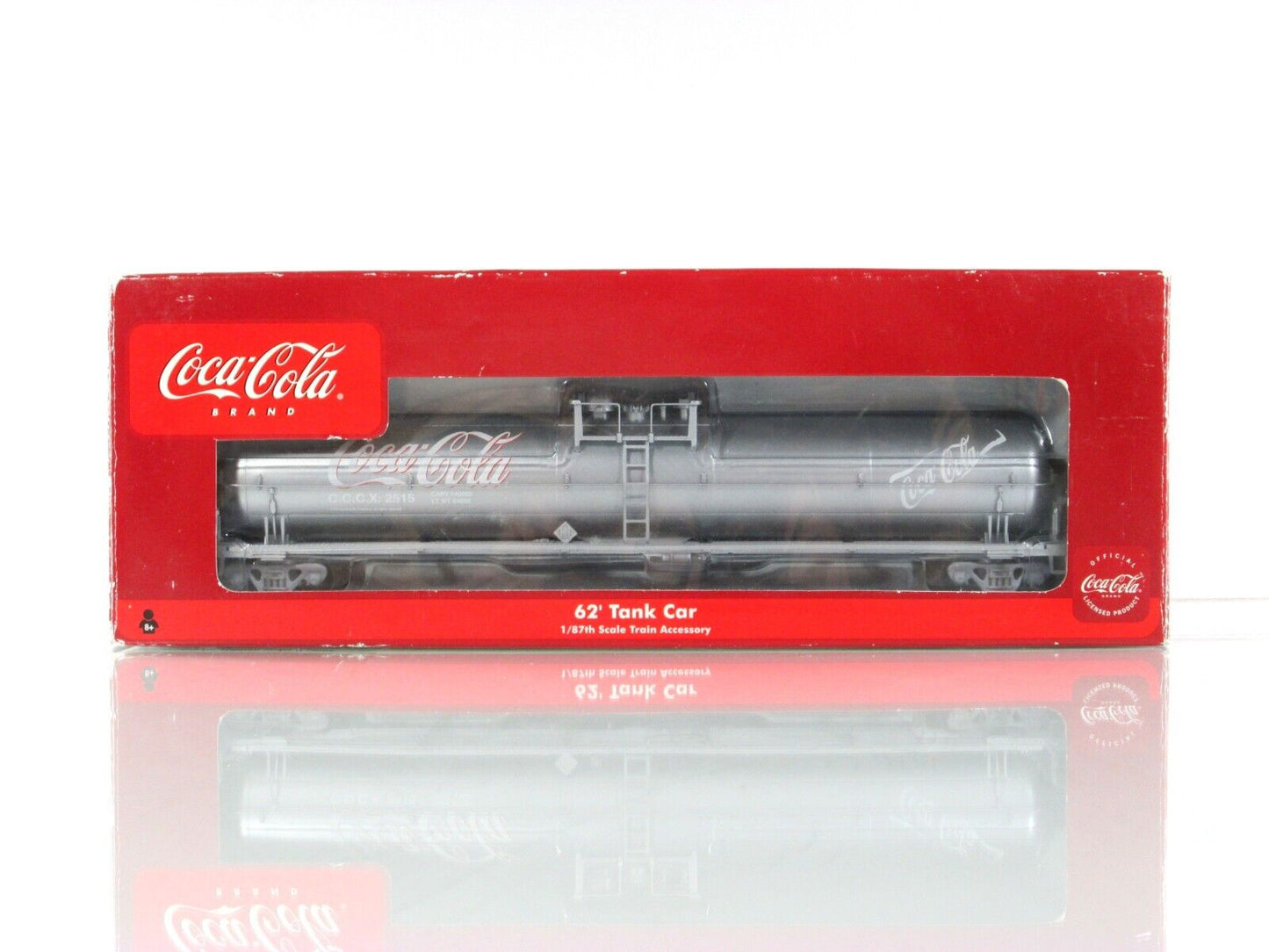 HO Scale ***COCA COLA*** 62' Single Dome Jumbo Tank Car, CCCX 2515 -Athearn 8342