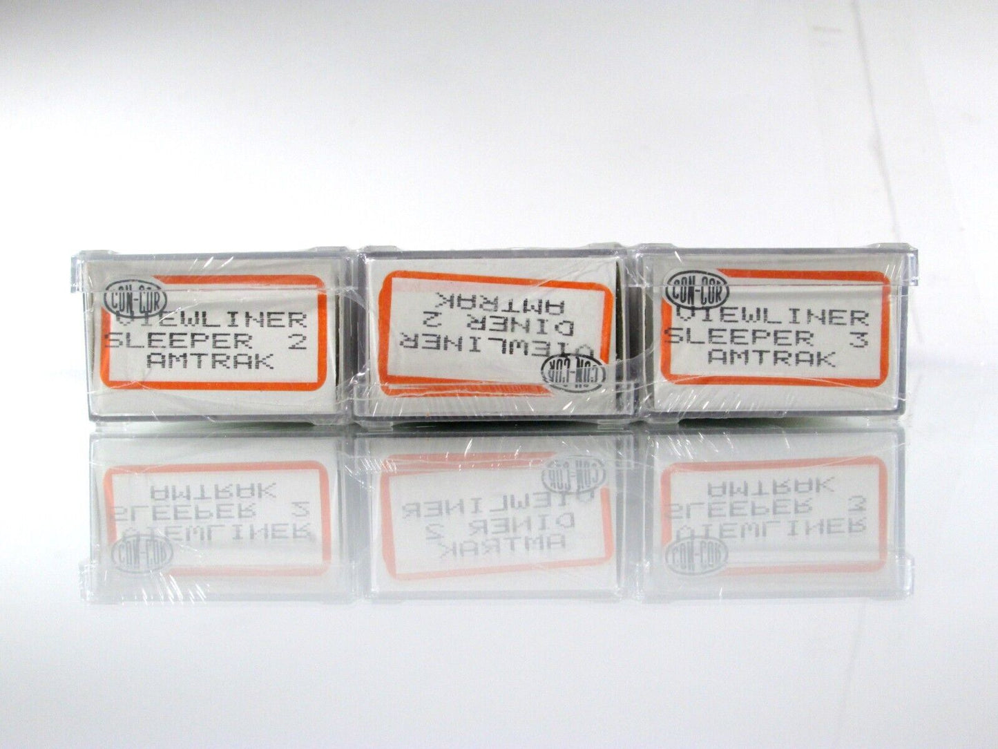 N Scale AMTRAK Phase III Viewliner Diner #8401 and Sleepers #2302, 2303, Con-Cor