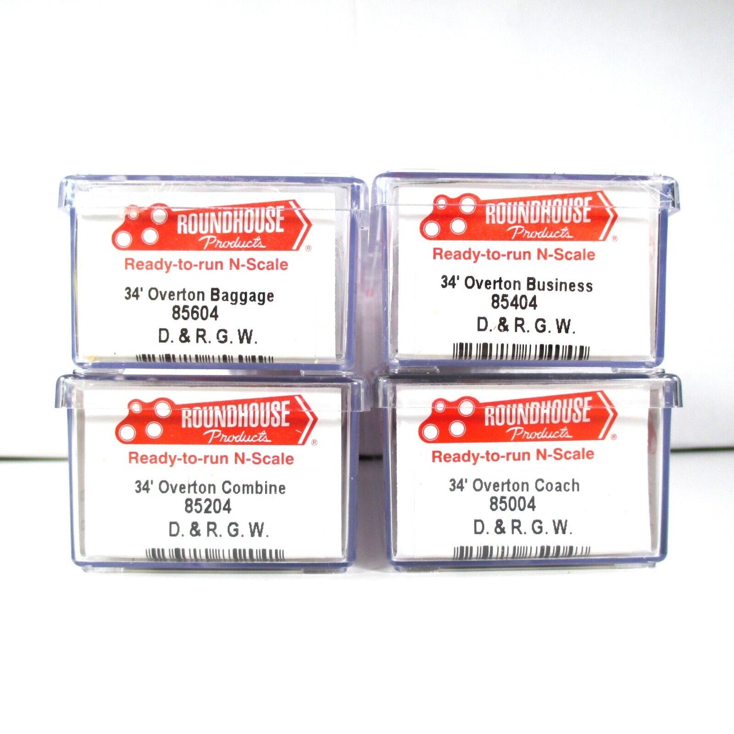 N Scale ***D&RGW DENVER RIO GRANDE SILVERTON*** Overton 4-Set - Roundhouse 89444