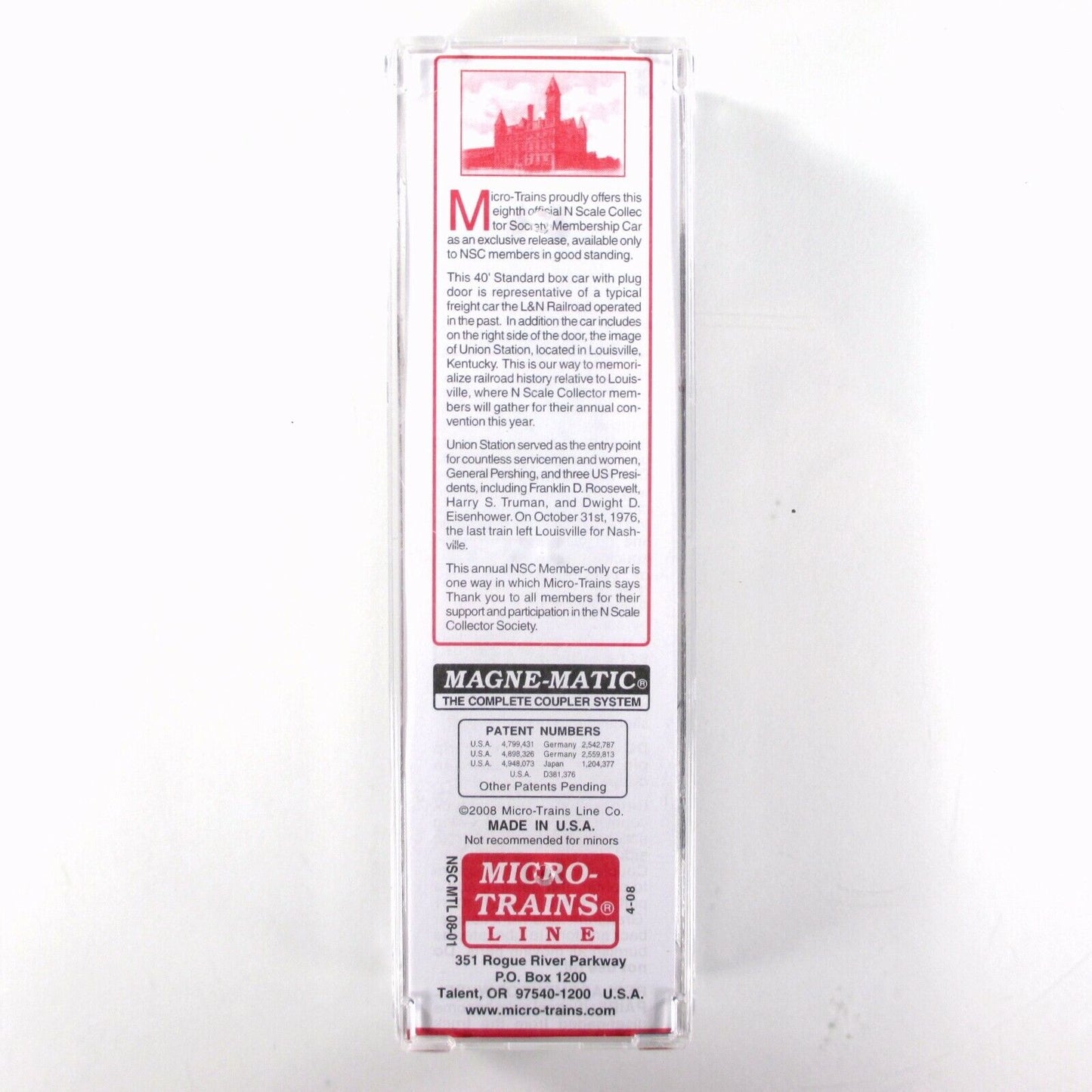 N Scale *THE OLD RELIABLE* Union Station Box Car, L&N 1891 -Micro Trains Special