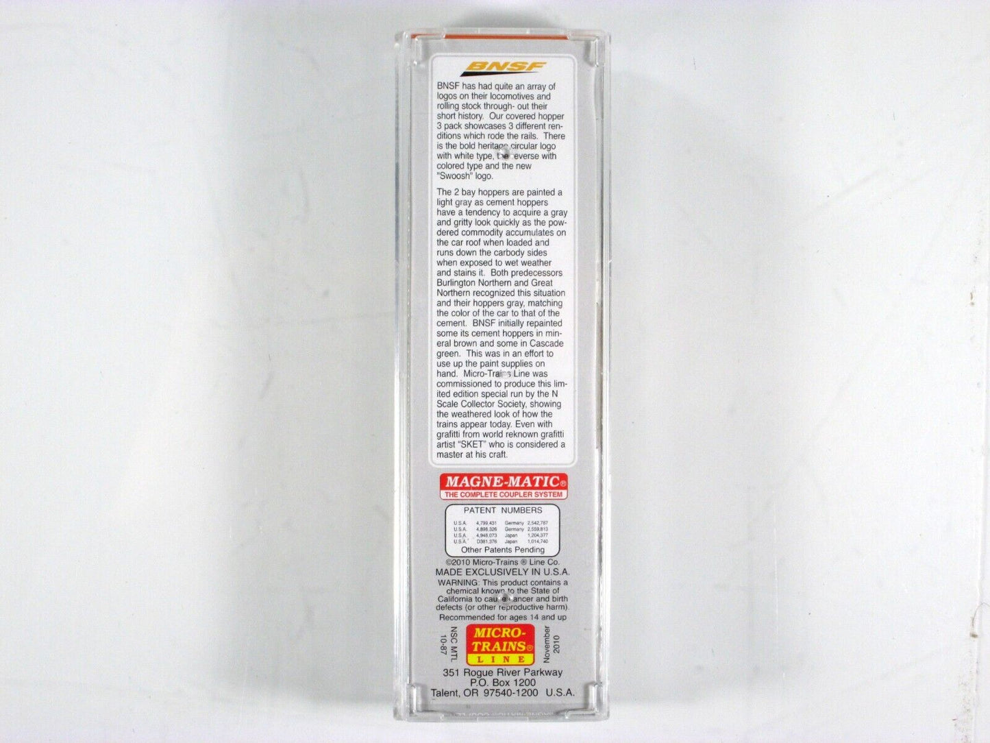 N Scale **BNSF** Weathered 2-Bay Hopper #405949 - Micro Trains Special NSC 10-87