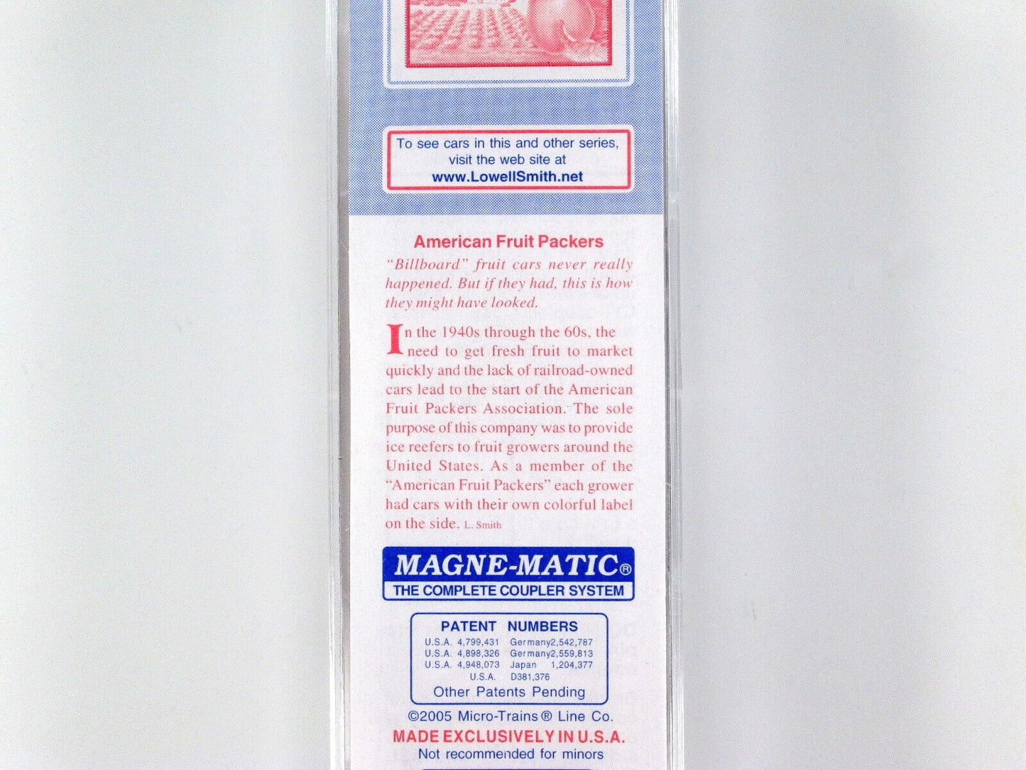 N Scale ***EMPIRE BUILDER*** Reefer #10, AFPX #11205 -Micro Trains, Lowell Smith