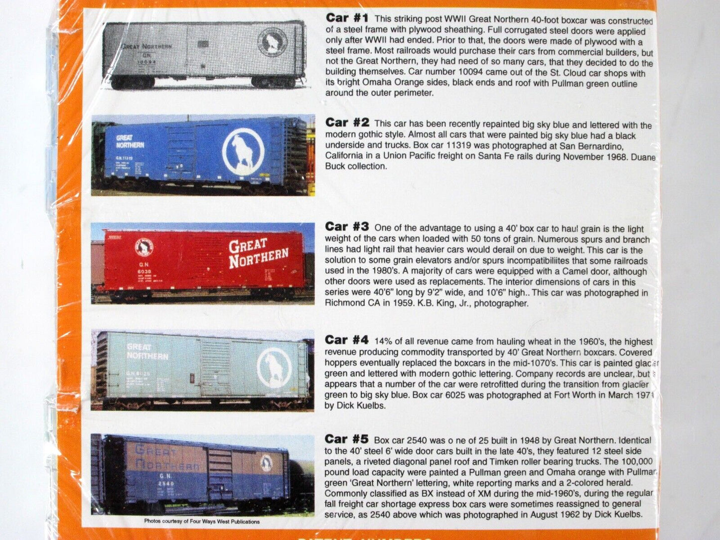 N Scale *GREAT NORTHERN* Western Road Box Car Pack #5 - Micro Trains Special Run