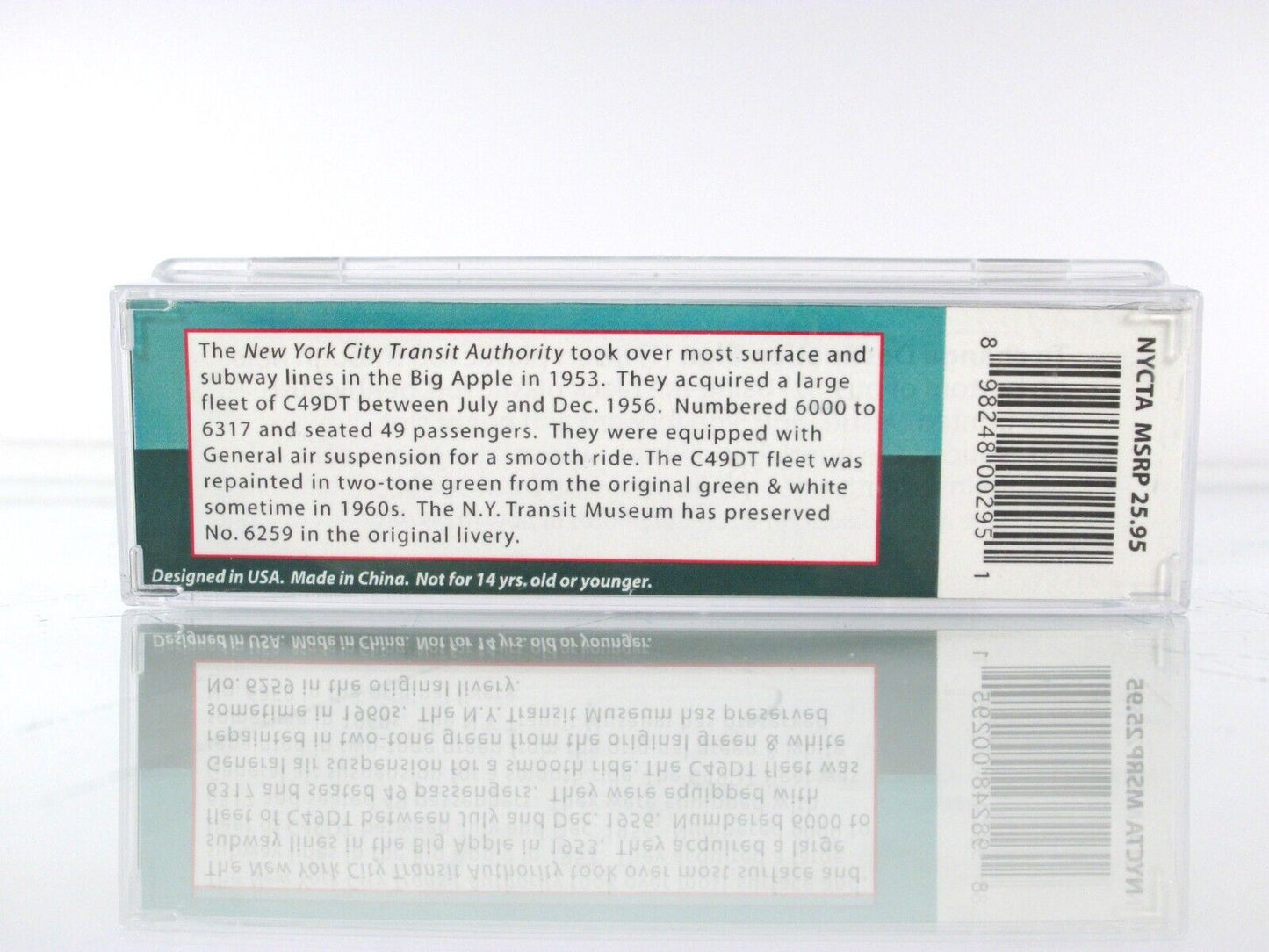 N Scale ***NEW YORK CITY TA*** Transit Motor Coach #6261 - WHEELS of TIME 90502