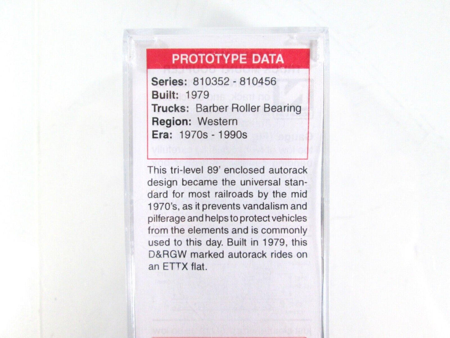 N Scale **DENVER RIO GRANDE** Tri-Level Auto Rack #810419, Micro Trains 11100220
